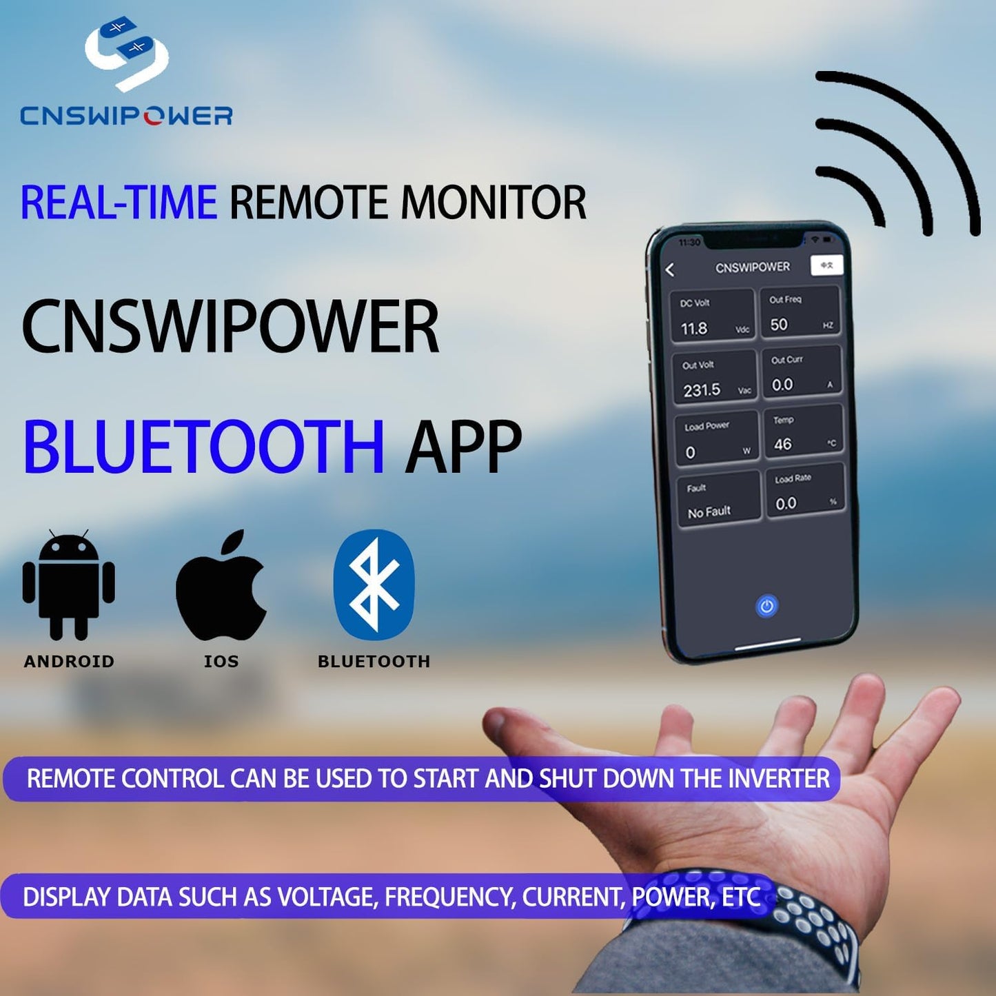 Xijia 1500W(Peak Power 3000W) Pure Sine Wave LCD-Display Solar Power DC 12V Inverter AC 120V 60HZ Solar Converter for Home Use car (DC12V (Range 10V-15V) 1500W