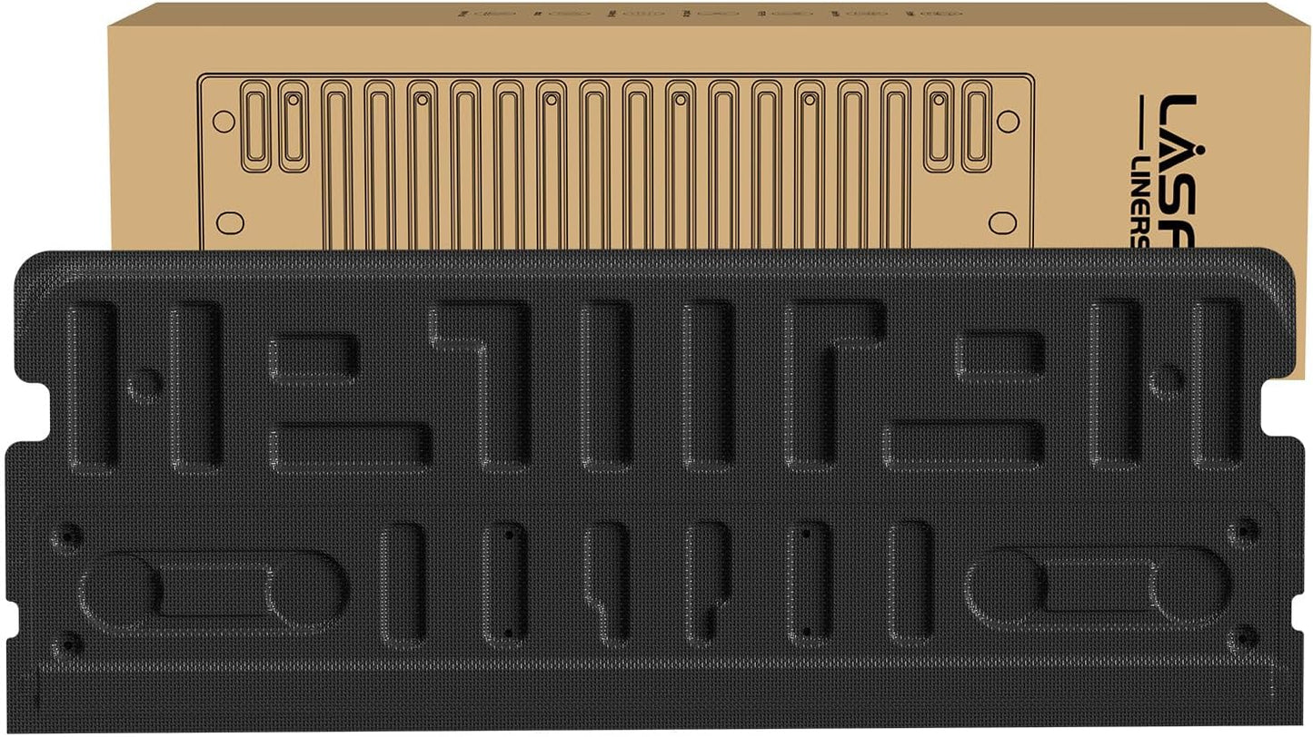 LASFIT Tailgate Mat for Ford F-150 2021-2025(Without Work Surface or Pro Access Tailgate) Truck Tailgate Liner All Weather Protector TPE Tailgate Cover, 1pc Black