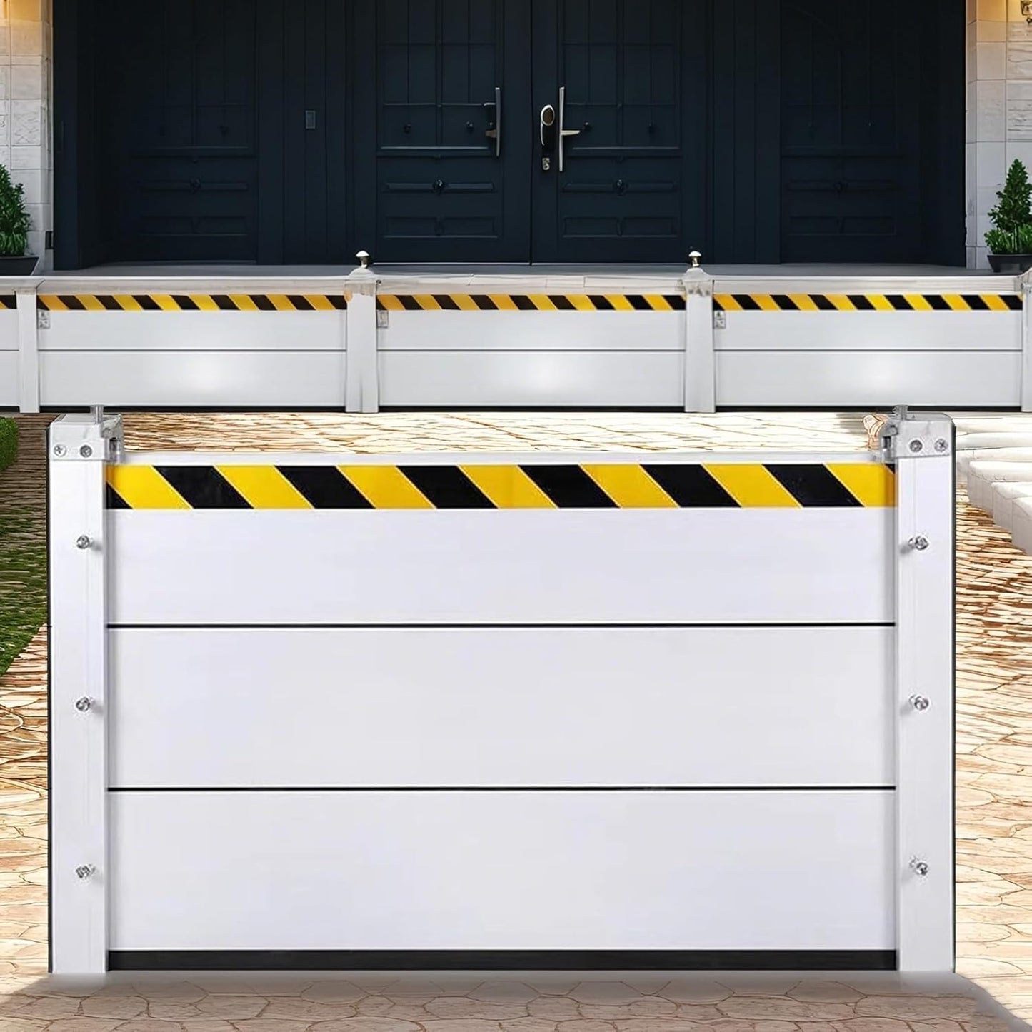 Flood Barriers for Home Exterior,Aluminum Alloy Outdoor Garage Doors Water Barriers for Flooding(H31.5Inch,L13FT)