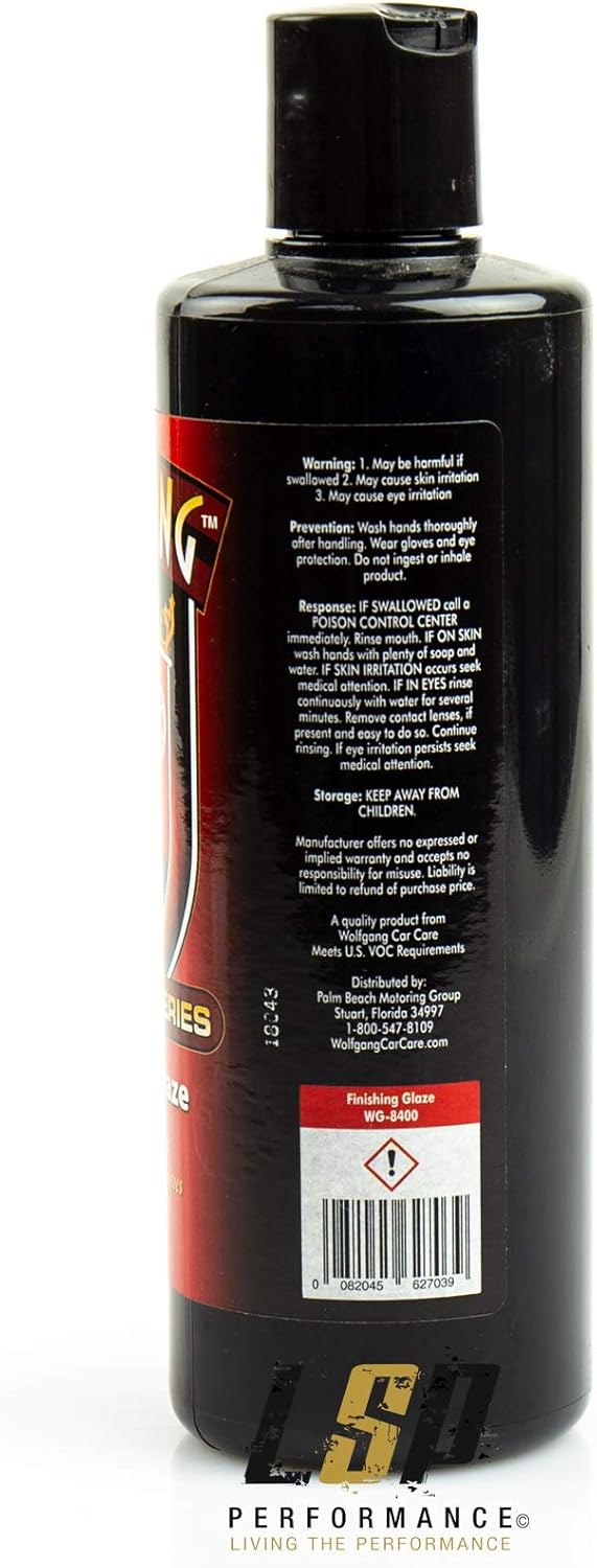 Wolfgang Concours-Series Finishing Glaze 3.0 | Gloss-Enhancing Glaze & Finishing Polish | Maximizes Depth & Clarity for All Paint Types | WG-8400 | 16 oz
