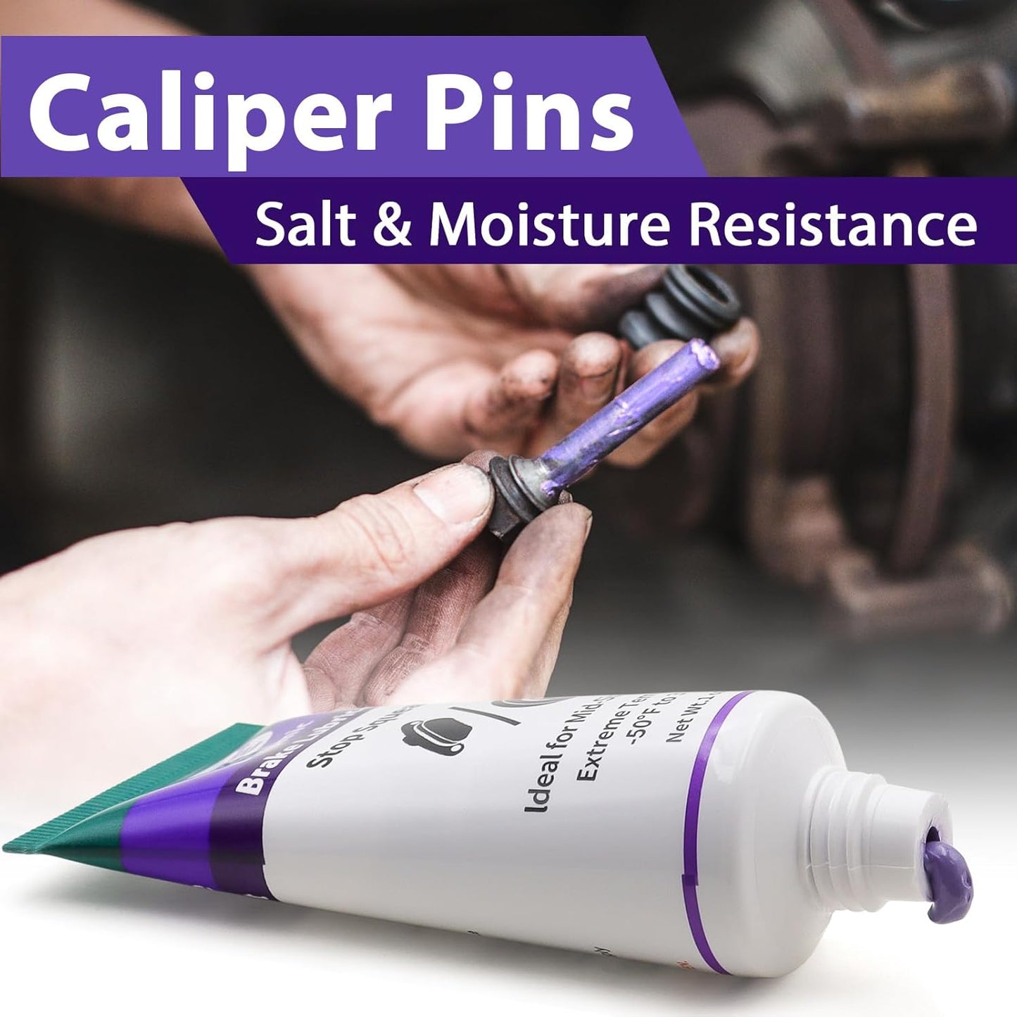 Keze Ceramic Brake Grease Lubricant for Automotive Extreme Break Lube Caliper Parts Sliding Pin Pad Assembly,Prevents Seizing,Stops Squeaking,1 oz-1 Pack