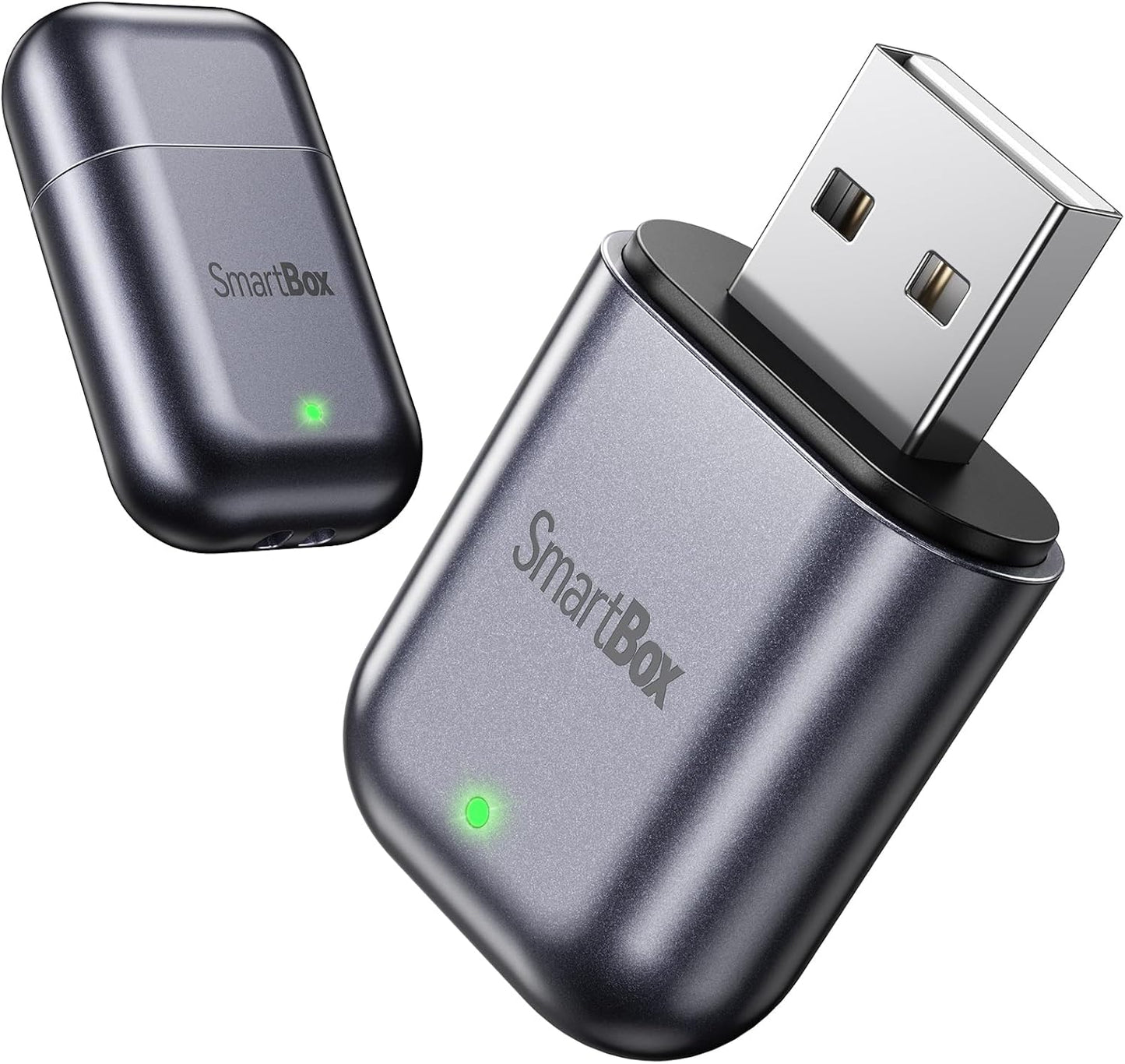 Burnt Sugar Wireless CarPlay Adapter for iPhone 2025 Upgrade, Wired to Wireless Ultra-Mini for Apple Car Play Adapter, WI-FI + Bluetooth Connect Stable Plug & Play for iOS 10+ & Cars from 2016+ (Gray)