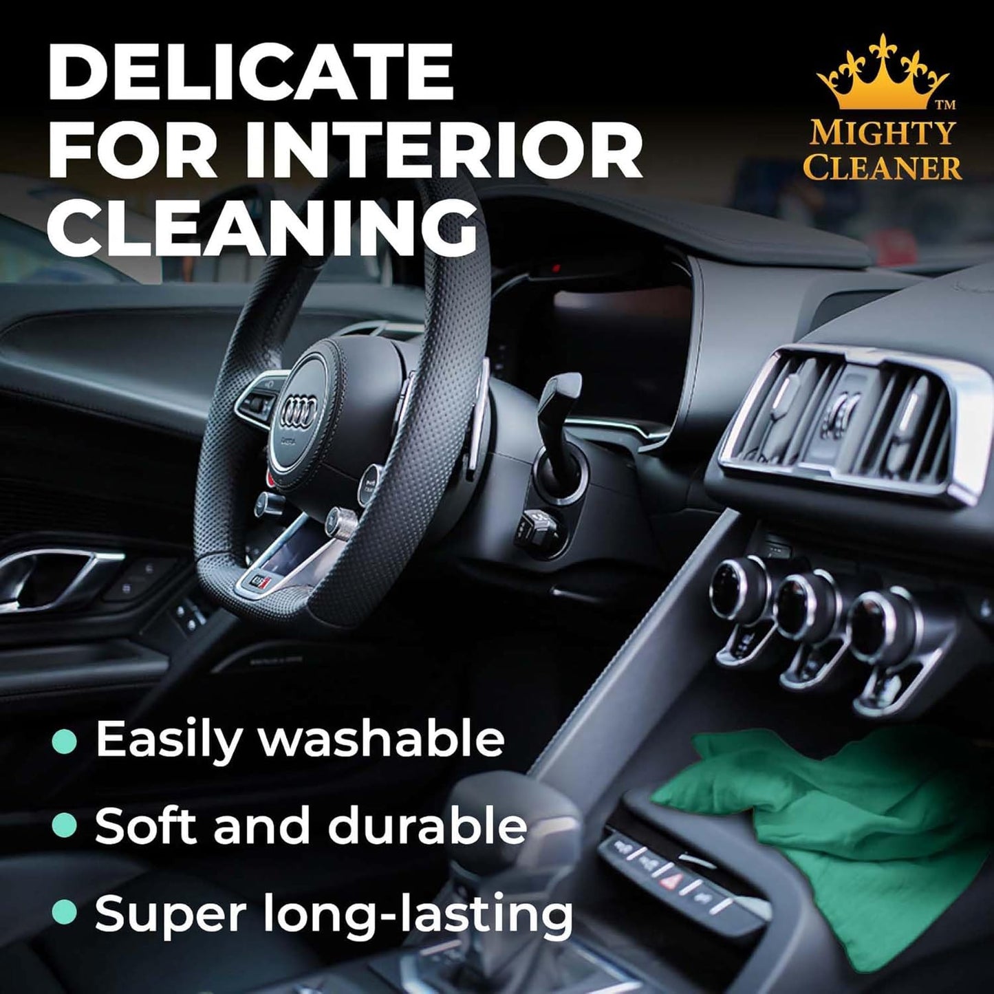 Premium Shammy Cloth for Car Drying - Super Absorbent Reusable Chamois Towel - Scratch-Free - 26'x17'