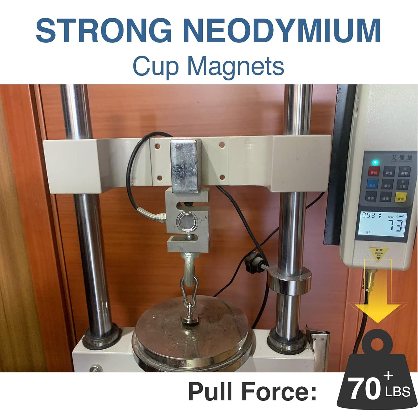 MIKEDE 70 LBS Magnets with Screw Holes, 6 Pack Force Neodymium Cup Magnets 25mm with Countersunk Hole and Steel Capsule, Powerful Industrial Strength Strong Magnet with Screws for Wall Mounting