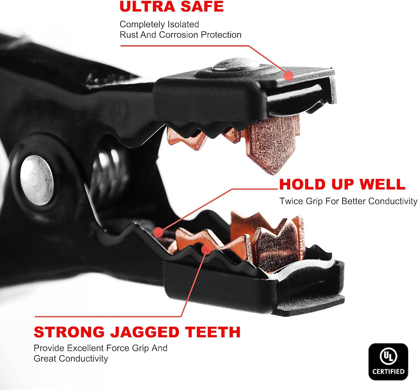 Jumper Cables for car, UL-Listed 8 Gauge 12 Feet Heavy Duty Booster Cables with Carry Bag (8AWG x 12Ft)