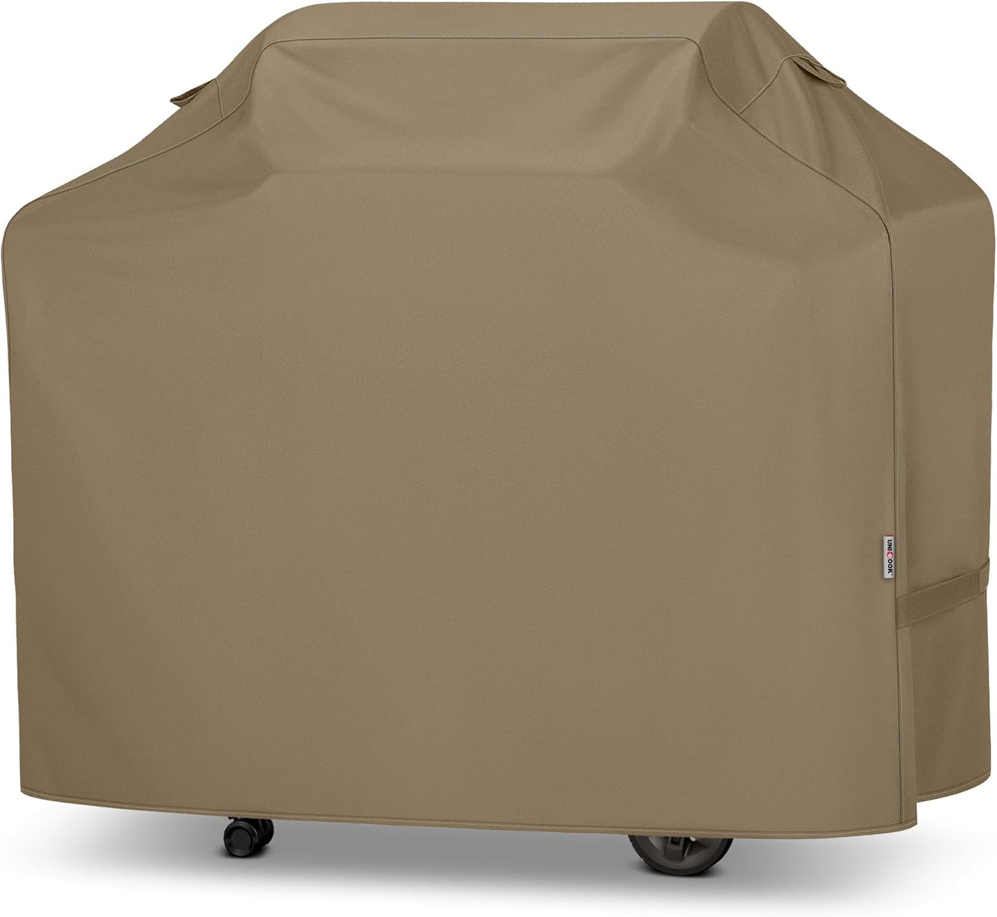 Unicook Grill Cover 60 Inch, Heavy Duty Waterproof Gas Grill Cover for Outside, Fade Resistant Barbecue Protector with Sealed Seam, Fits Weber Char-Broil Nexgrill BBQs up to 58" Wide，Neutral Taupe