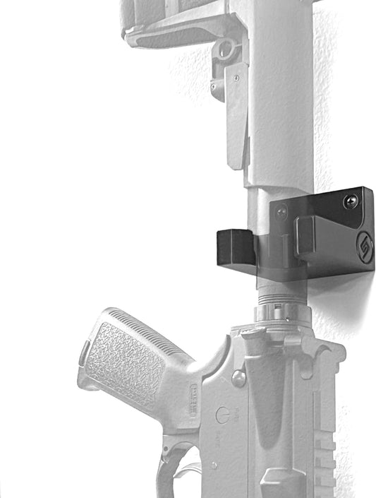 Spartan Mounts Locking .223/5.56 Rifle Mount Wall Display | Low Profile Floating Design Vertical and Horizontal Mounting Solution | Gun Room Safe Storage Organzation | Made in USA