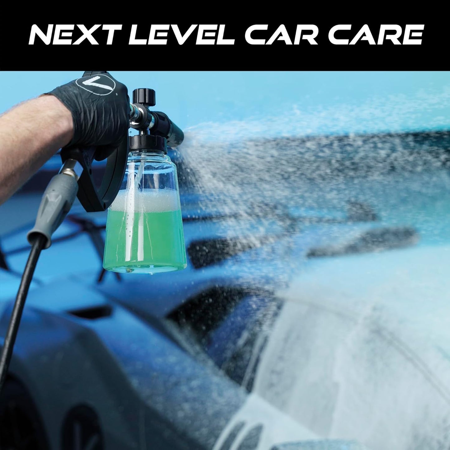 VIKING Professional Foam Cannon for Car, Adjustable Spray Nozzle, 1.1 Liter Soap Canister, 1/4" Quick Connect Plug for Pressure Washer and Car Detailing Kit