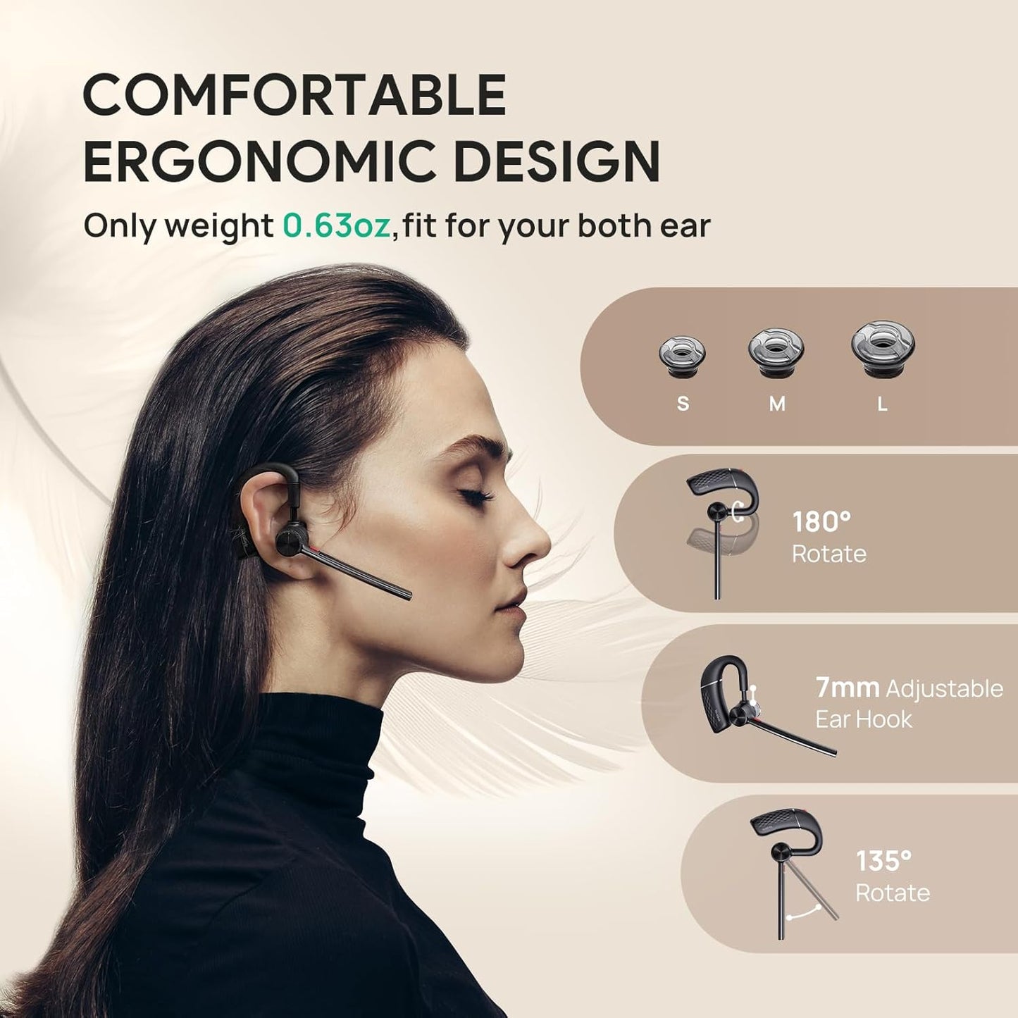 Yealink BH71 Pro Bluetooth Headset with USB-C/A Dongle, Teams Certified, Wireless Earphone for Cell Phone,PC,Laptop,Noise Cancelling Microphone, Adjustable Ear Hook