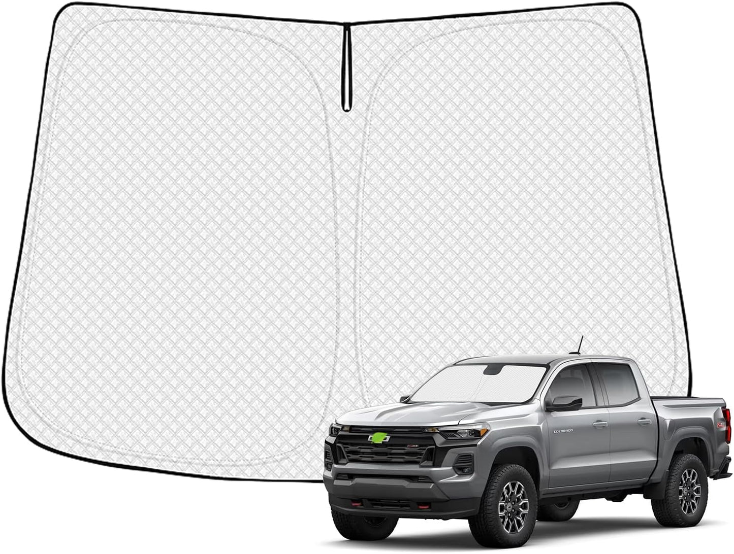 Windshield Sun Shade for 2023-2025 2026 Chevrolet/Chevy Colorado Accessories Thicken 6-Layer Front Window Sunshade Cover Sun Visor Protector Foldable Block UV Rays Keep Vehicle Cool