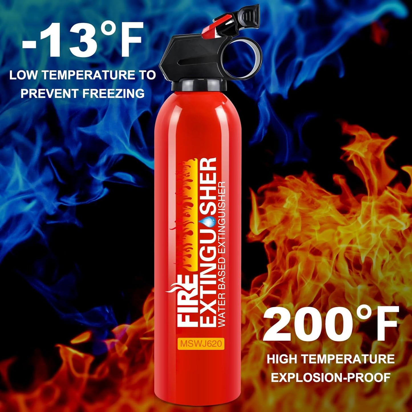 4 Pack Fire Extinguisher for Home with Mount - Upgraded 8-in-1 Portable Fire Extinguisher for Car Vehicle Boat House Kitchen, Water-Based Fire Extinguisher for A, B, C, K Fires