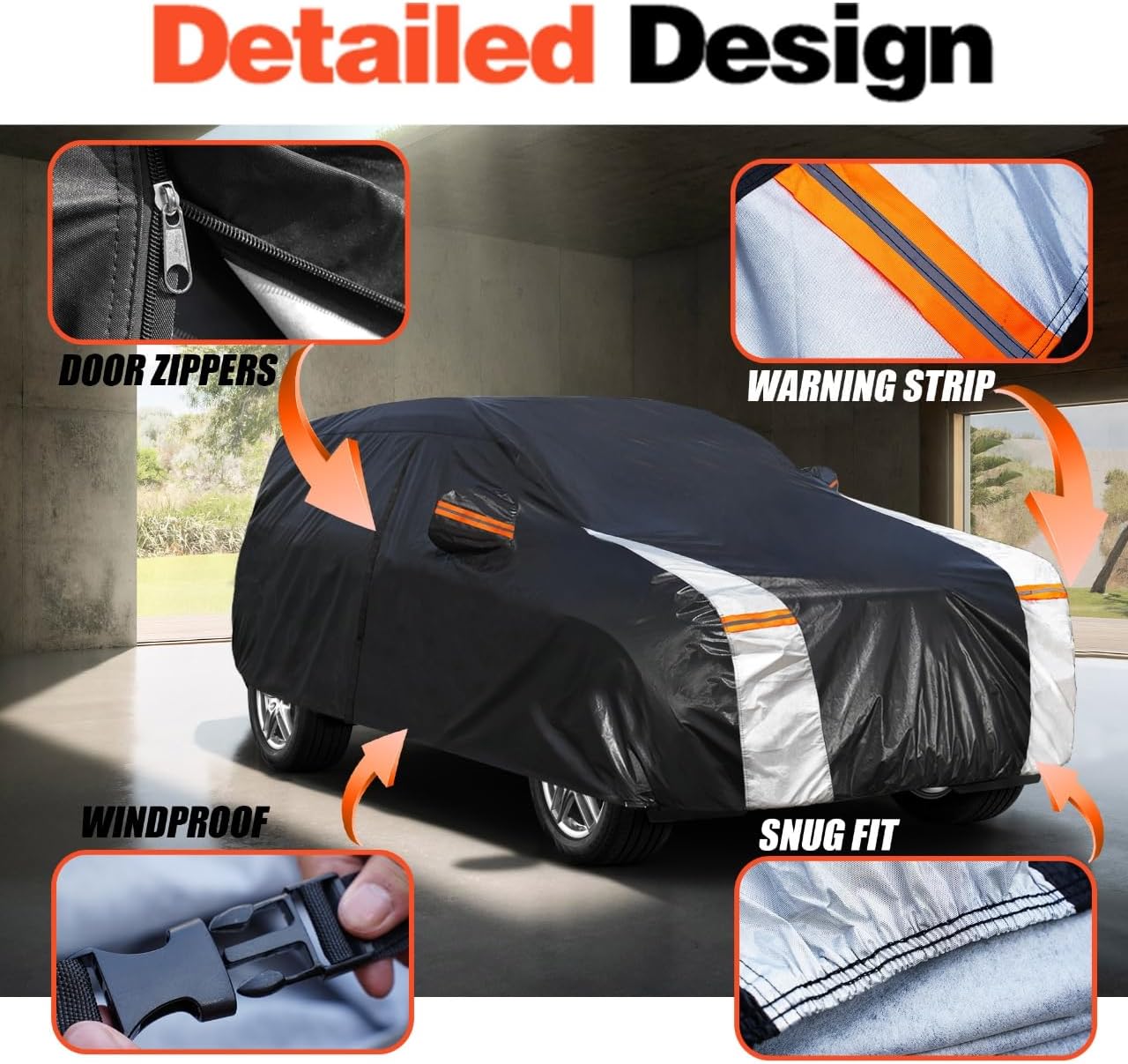 Subaru Forester Car Cover 100% Waterproof All Weather, Gift with Towel, 10 Layers SUV Car Cover Custom Fit 1997-2025 Subaru Forester, Outdoor Covers Rain Sun UV Protection with Door Zipper.