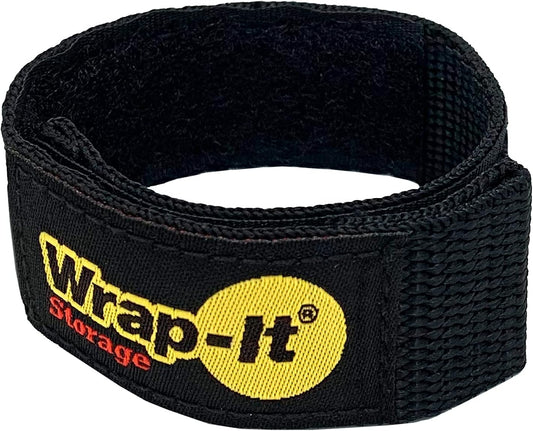 Quick-Straps by Wrap-It Storage – 9” (12-Pack) Black - Hook and Loop Straps for Hose and Cord Storage and Organization