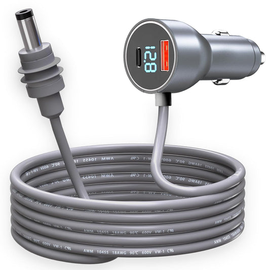 Starlink Mini 12v Power Cord，10FT/3M Starlink Mini Power Cord with car Charger，Cigarette Lighter displays Voltage，Suitable for DC12-24V Trucks, Buses, Boats, Waterproof DC Plugs