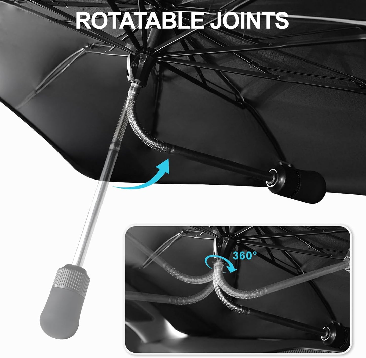 2019-2025 Upgraded for Ram 1500 Sunshade, Portable Foldable Sunshade Accessories, [Nano Ice Crystals Coating] UV Protection, Keeps Interior Cool (for Ram 1500 2019-2025)