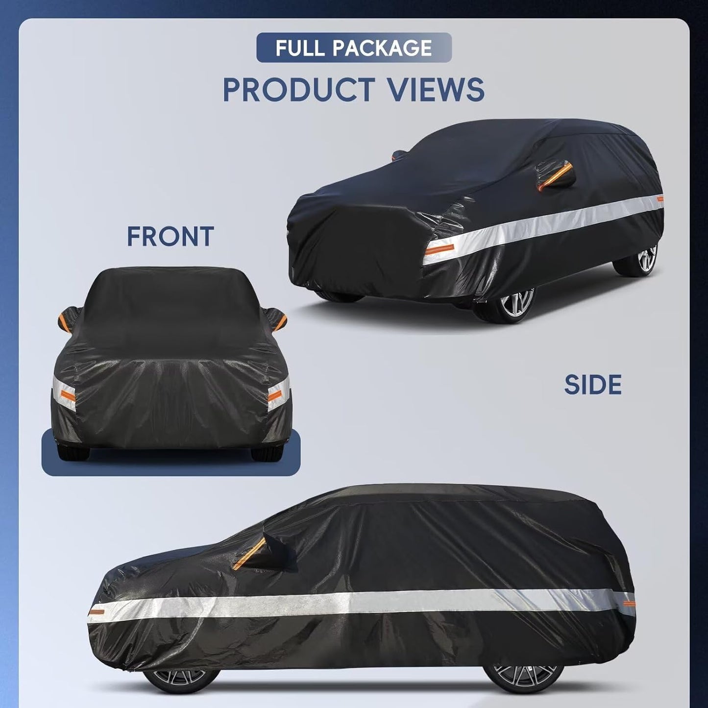 10 Layers SUV Car Cover Custom Fit for Infiniti QX50 QX55 (2021-2025), Waterproof All Weather for Automobiles, Outdoor Full Cover Sun Dust Rain Protection with Cotton. Black