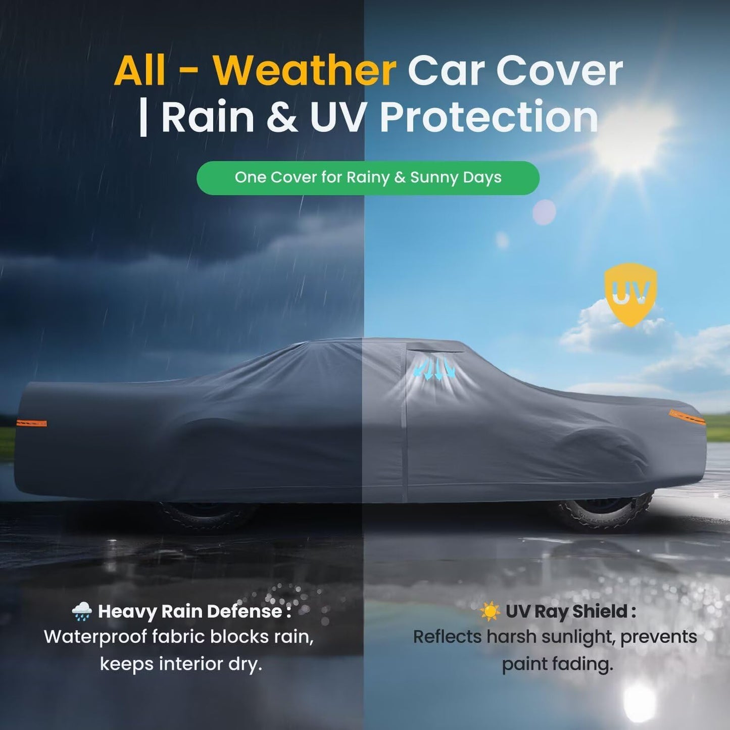 Waterproof Ford Thunderbird(1983-1997) Car Cover with Breathable Vents, [2025 Upgrade] Premium Covers with Cotton Liner and Zipper Door, Sun Rain Snow Dust Uv Protection.(Gift with Towel)