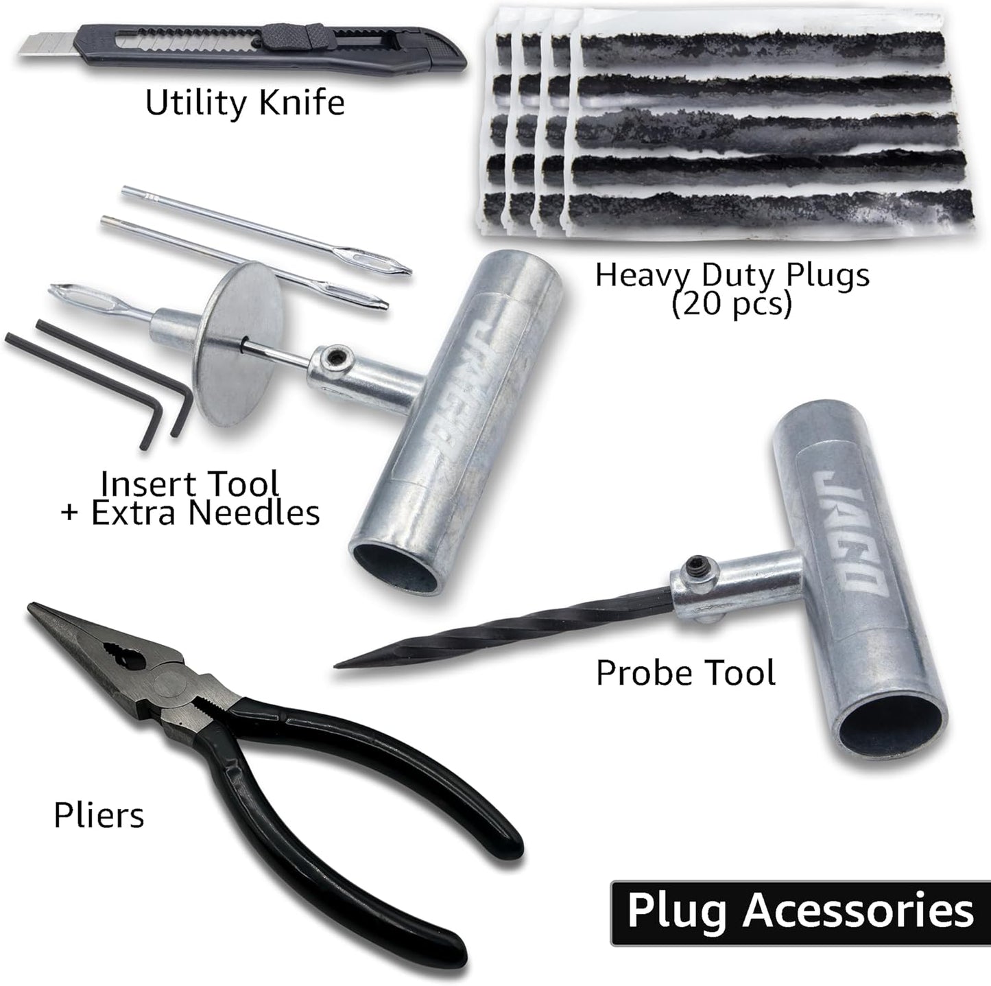 JACO TRX-50 Heavy Duty Tire Repair Kit | Universal Tire Plug Kit