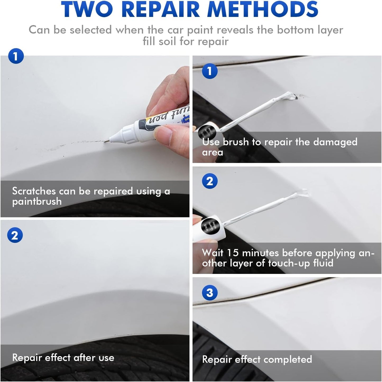 Phantom Black/Twilight Black (S3B) Touch Up Paint Compatible with Hyundai, DIY Car Paint Scratch Repair, Automotive Paints, Quick & Easy Fix Scratch Repair for Tucson/Elantra/Santa Fe/Kona