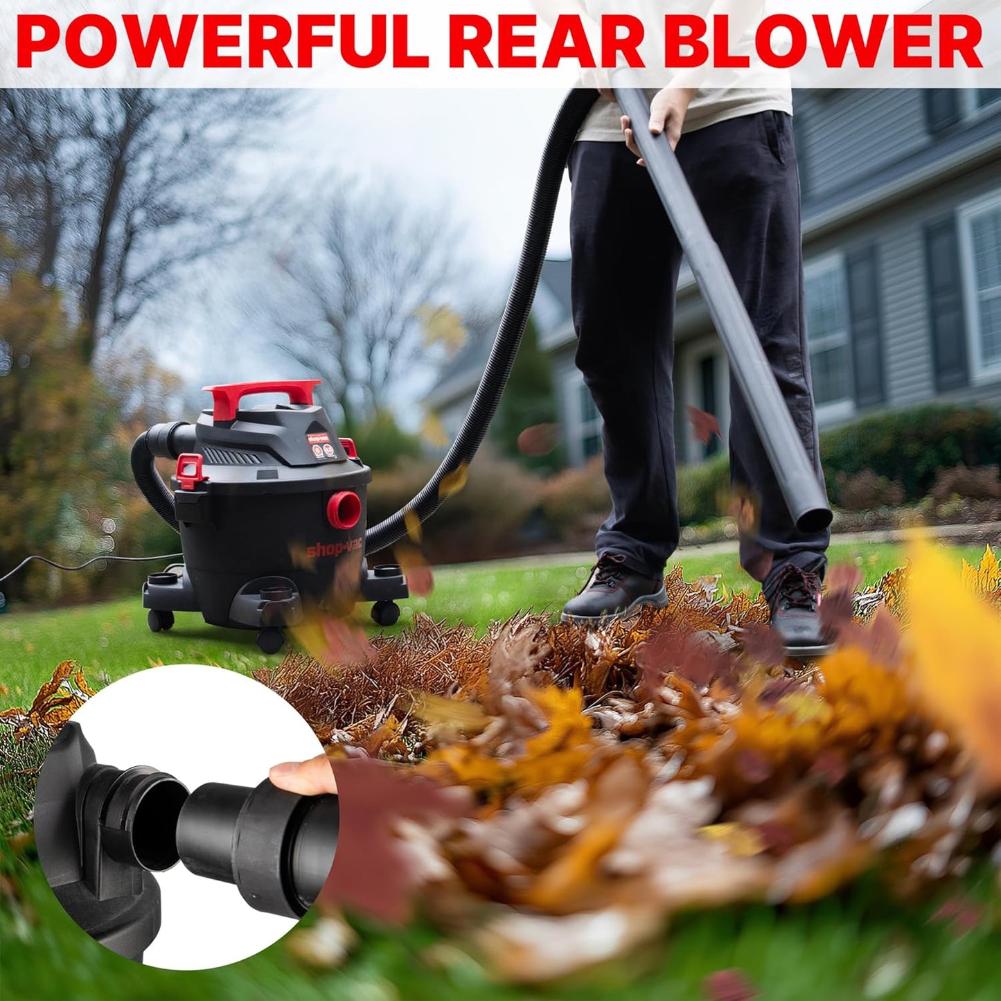 Shop-Vac 6 Gallon Wet/Dry Vacuum, 4.5 Peak HP Shop Vacuum with Blower, 1-7/8 Inch Diameter x 6 Foot Hose, 10 Foot Cord, Ideal for Jobsite, Garage, Workshop & Home