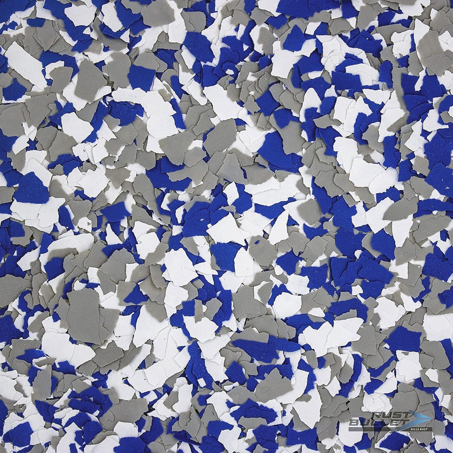 RUST BULLET Decorative Color Flakes - Midnight Blend - Customize Concrete Floors with 1 LB of Durable, UV-Resistant Vinyl Chips for Stunning, Long-Lasting Designs