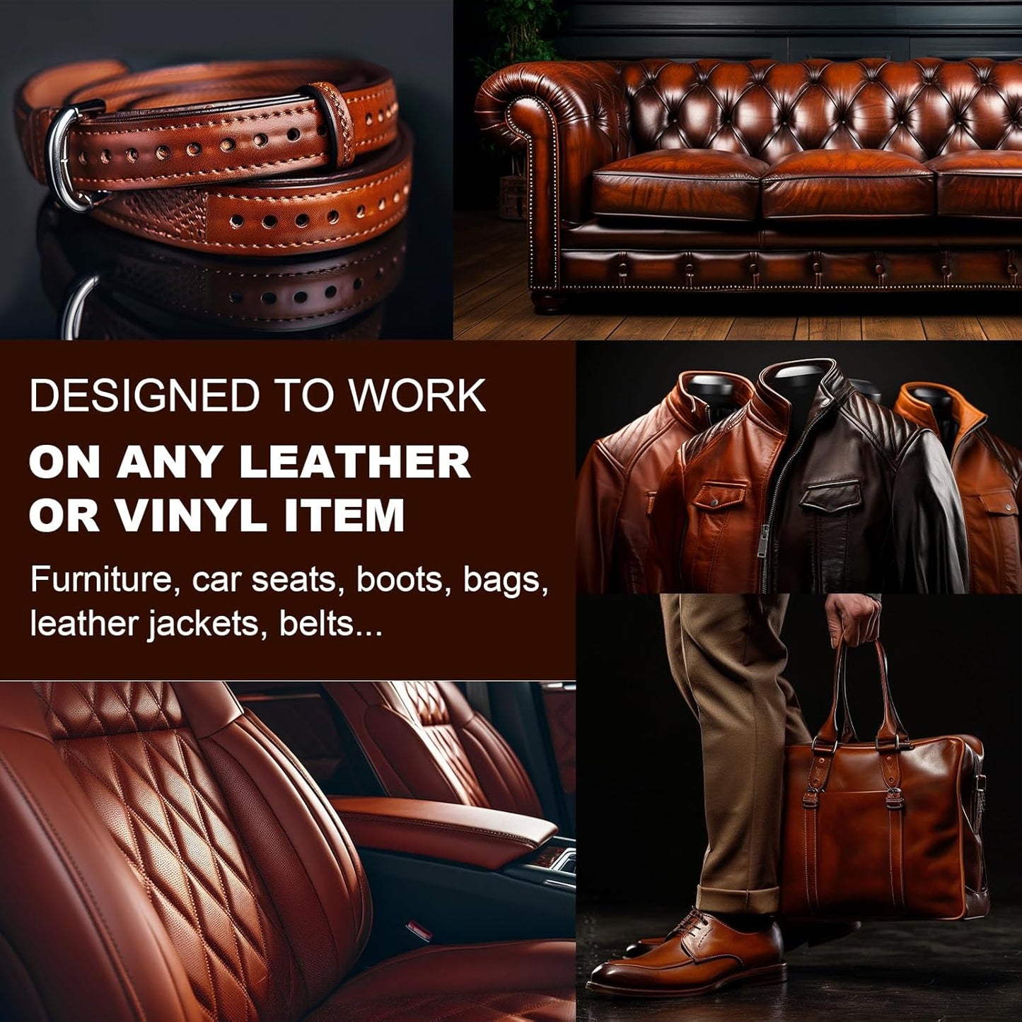 Leather Scratch Repair Balm-Leather Color Restorer for Couches Leather Scratch Remover for Carseat Boots Leather Couch Scratch Repair Couches (Dark Gray)