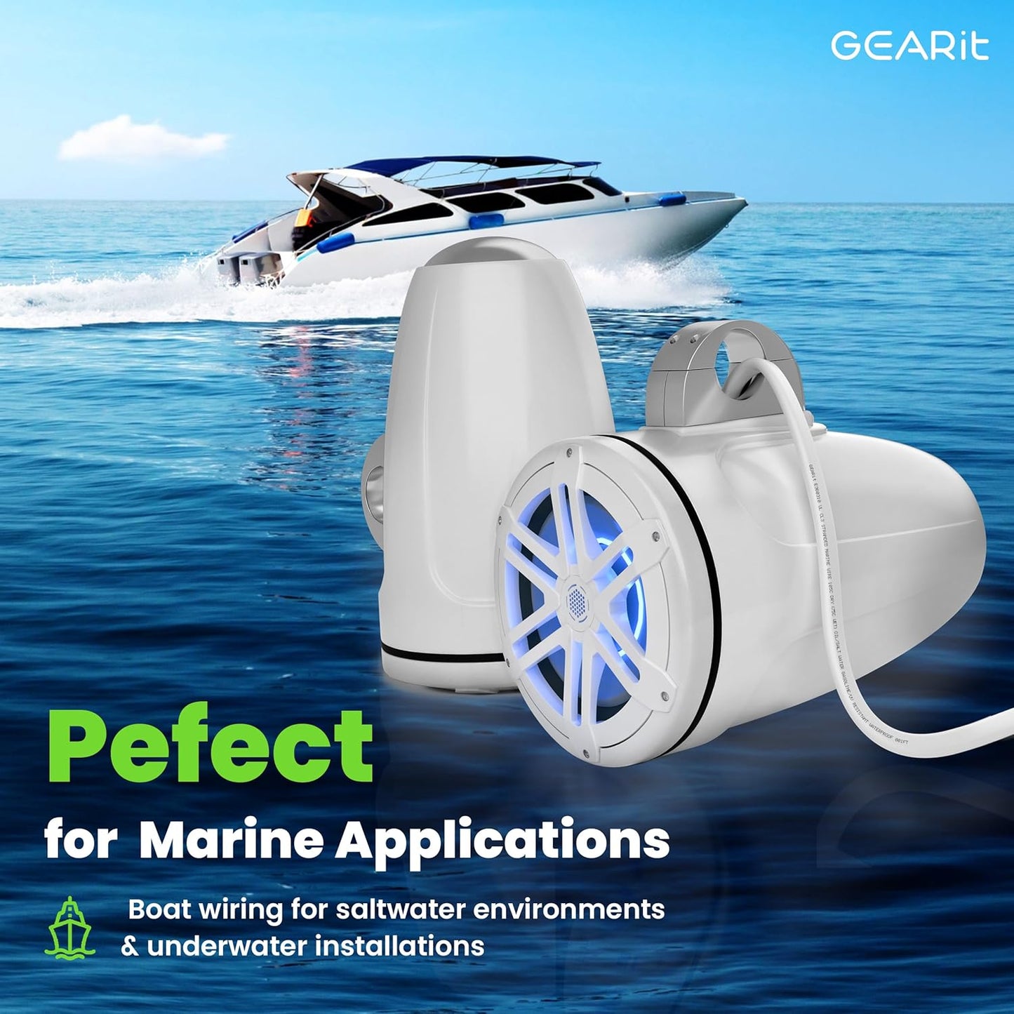 GEARit Speaker Wire 16 Gauge (50ft), Red/Black Speaker Cable 16AWG, Duplex 2-Conductor, Speaker Wires for Boat, RV, Camper, Trailer, Automotive, in-Wall and Outdoor Use