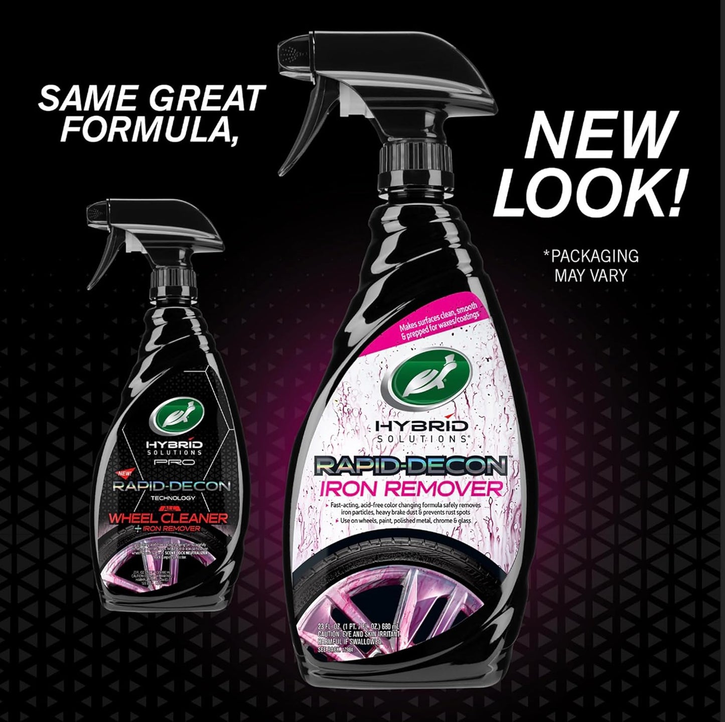 Turtle Wax 53759 Hybrid Solutions All Wheel Cleaner and Iron Remover, Rapid Removal of Surface Contaminants, Brake Dust and Rust, Safe for All Vehicle Paint, Low Odor Formula, 23 Oz. (Pack of 1)