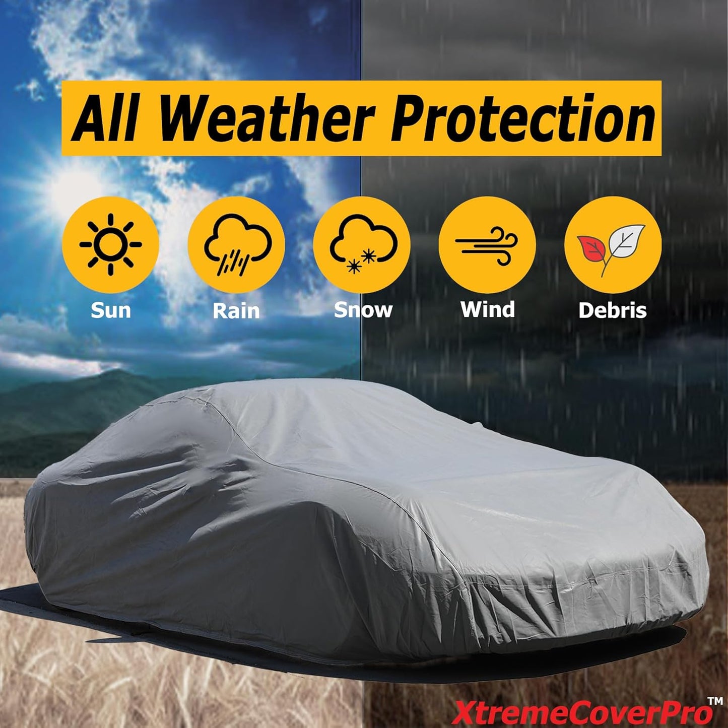 All Weather Waterproof car Cover Good for rain Snow uv Protection dust Small Coupe 350Z Z4 Sky Crossfire SLK GR86 RX-8 BRZ SLC300 Speedster Gray