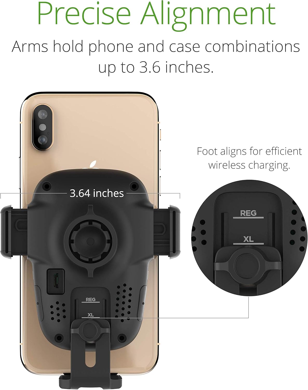 iOttie Auto Sense Qi Wireless Car Charger - Automatic Clamping Dashboard Phone Mount with Wireless Charging for Google Pixel, iPhone, Samsung Galaxy, Huawei, LG, and other Smartphones.