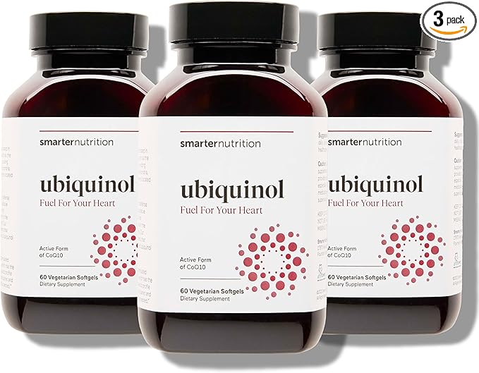 SMARTERNUTRITION Ubiquinol 100mg + Natural Plant-Based Complete Omega 3 6 9 - Clinically Studied Ahiflower® Oil - Ultra Absorption CoQ10 for Heart Support - Non-GMO - 180 Softgels[90-Day Supply]