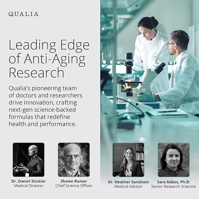 Qualia Senolytic Supplement, Fisetin,Quercetin,Piperlongumin&More,Aging Supplement - Supports Optimal Cell Repair&Rejuvenation,Naturally Eliminate Zombie Cells,1 Month Supply