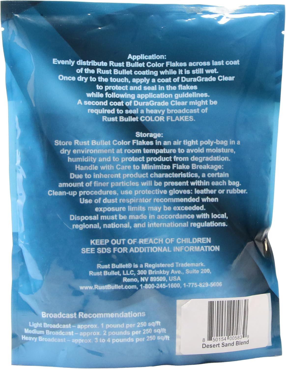 RUST BULLET Decorative Color Flakes - Desert Sand - Customize Concrete Floors with 1 LB of Durable, UV-Resistant Vinyl Chips for Stunning, Long-Lasting Designs