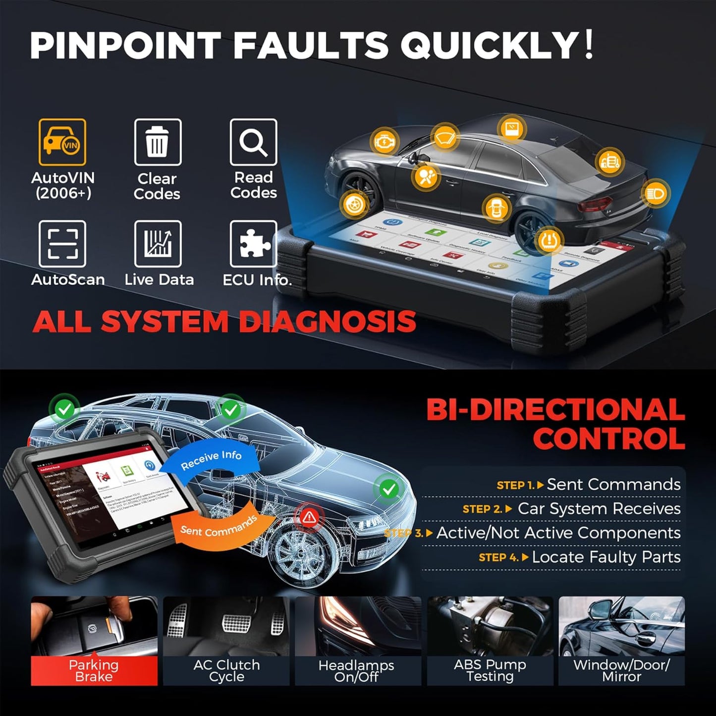 LAUNCH X431 PRO Dyno 2025 Upgrade Bidirectional Scan Tool for 99.99% of Cars, ECU Coding, Active Tests, 38+ Services, All System Diagnostic Scanner, CAN-FD & DoIP, FCA AutoAuth, 2 Years Free Update