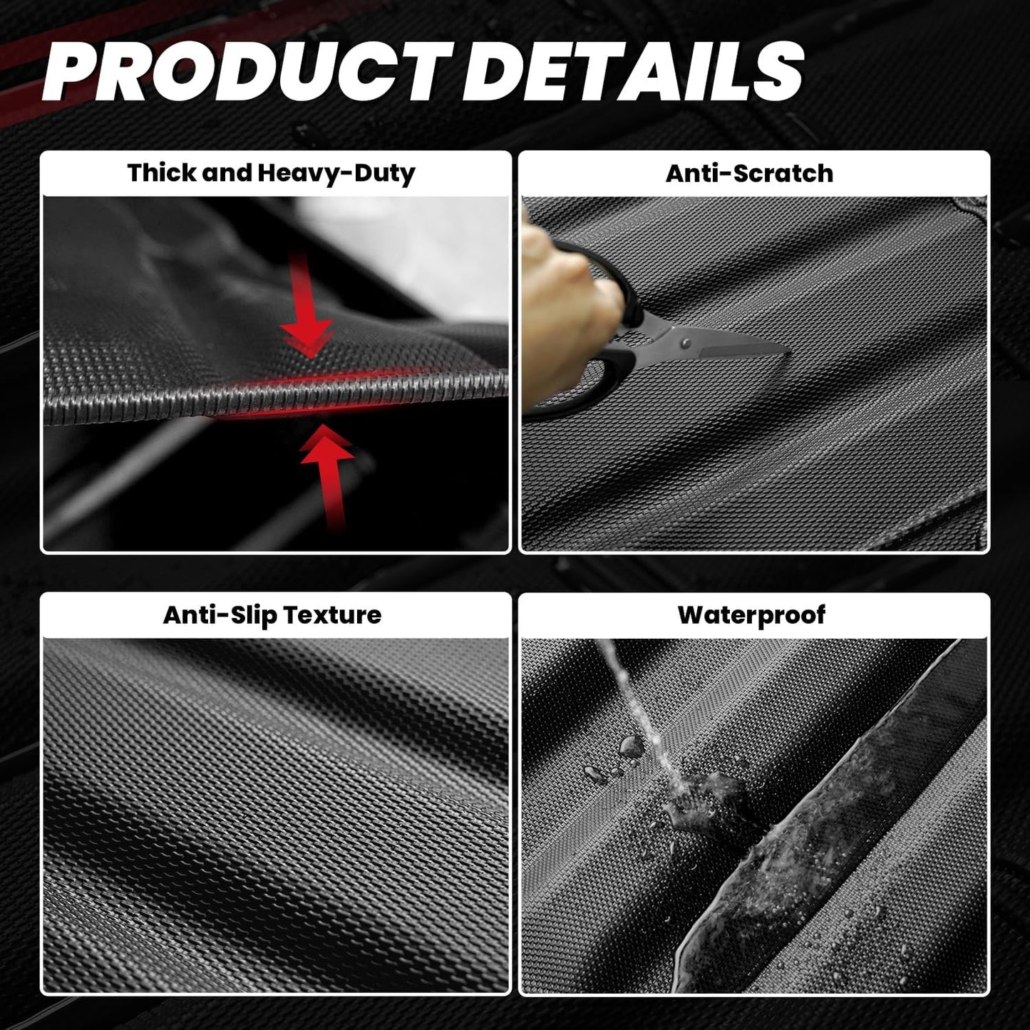 LASFIT Truck Bed Mat 2007-2018 (Only Fit 5.8 FT Bed, Not Fit 6.5FT/8.1FT Bed) for Chevrolet Silverado/GMC Sierra 1500, All Weather TPE Custom Fit Bed Liner, 2007 New Body Only, 1PC Black