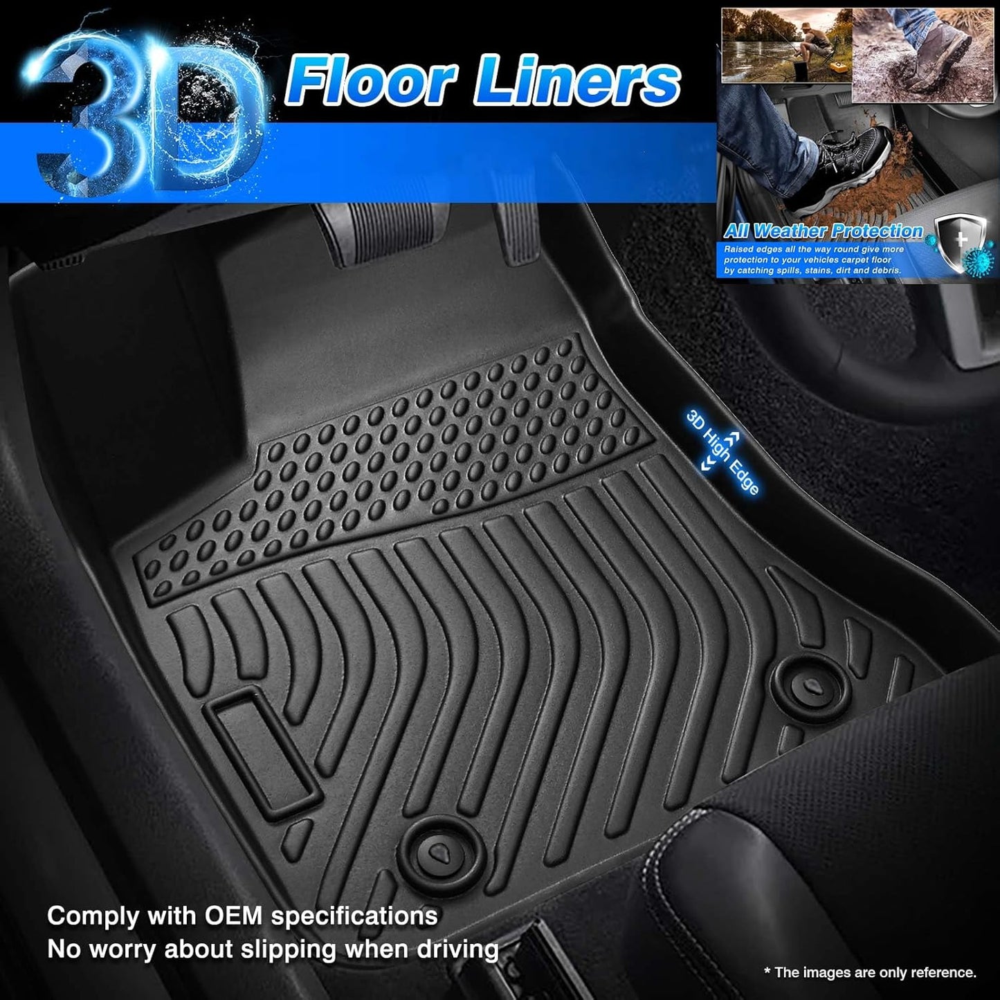 Cartist Floor Mats Fit for BMW X5 G05 2019-2025 2026 (40i/50i/m60i/m50i/m/m Competition) Only fit 5-Passenger, All Weather Floor Mats for X5 Accessories
