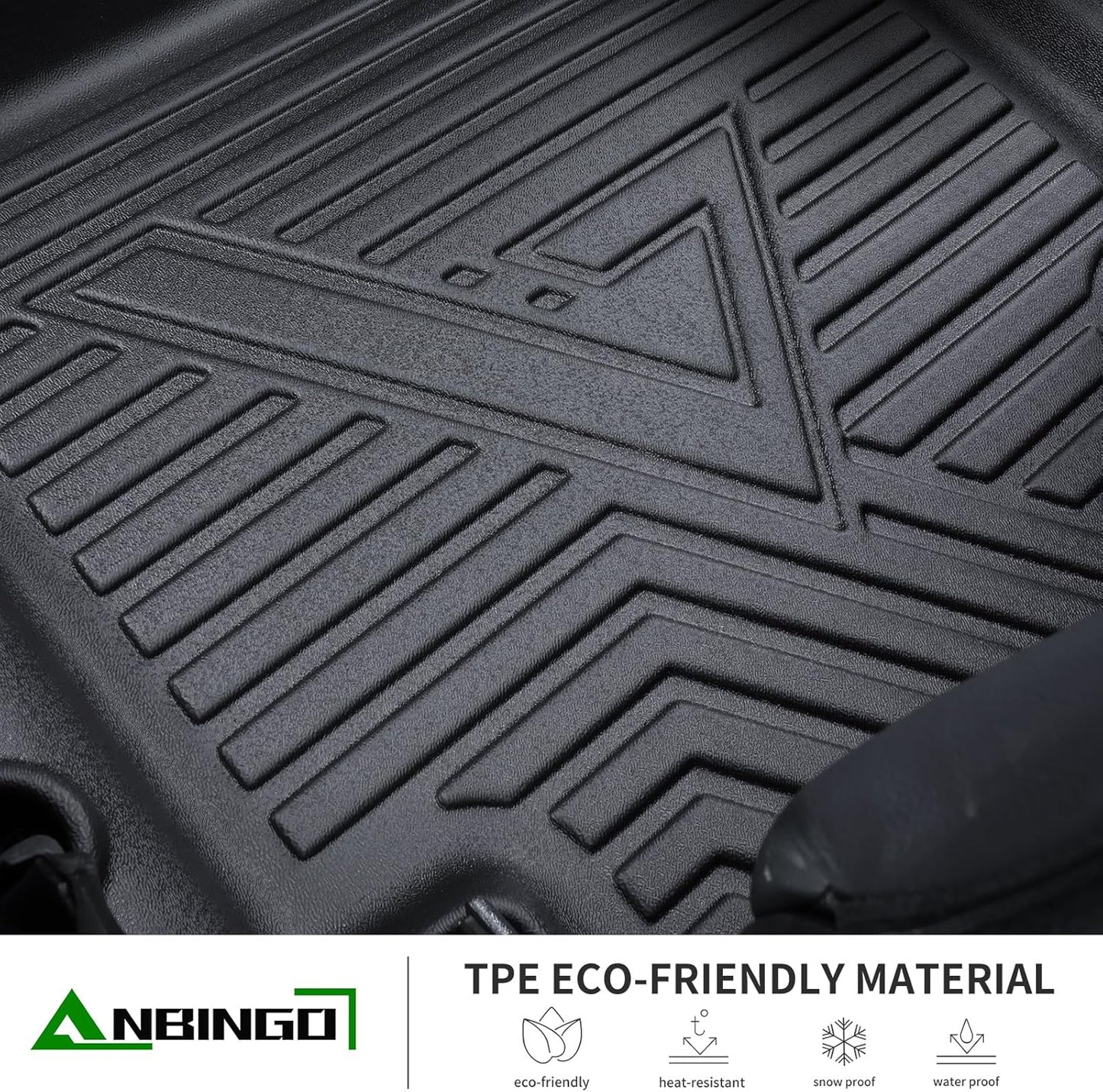 ANBINGO® All Weather Car Floor Mats & Cargo Liner for Honda HRV 2023 2024 2025 2026 | HR-V Hybrid 2023 2024 2025 2026, Fit for LX | Sport | EX-L, Custom Fit Full Set Accessories - Black