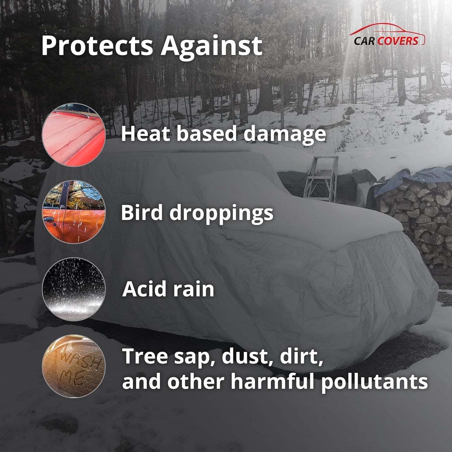 Car Covers Weatherproof Max Car Cover & Warranty Compatible with Porsche 1974-1989 911 Turbo (Type 930) – Outdoor Cover Theft Cable Lock Car Accessories Better Than Waterproof