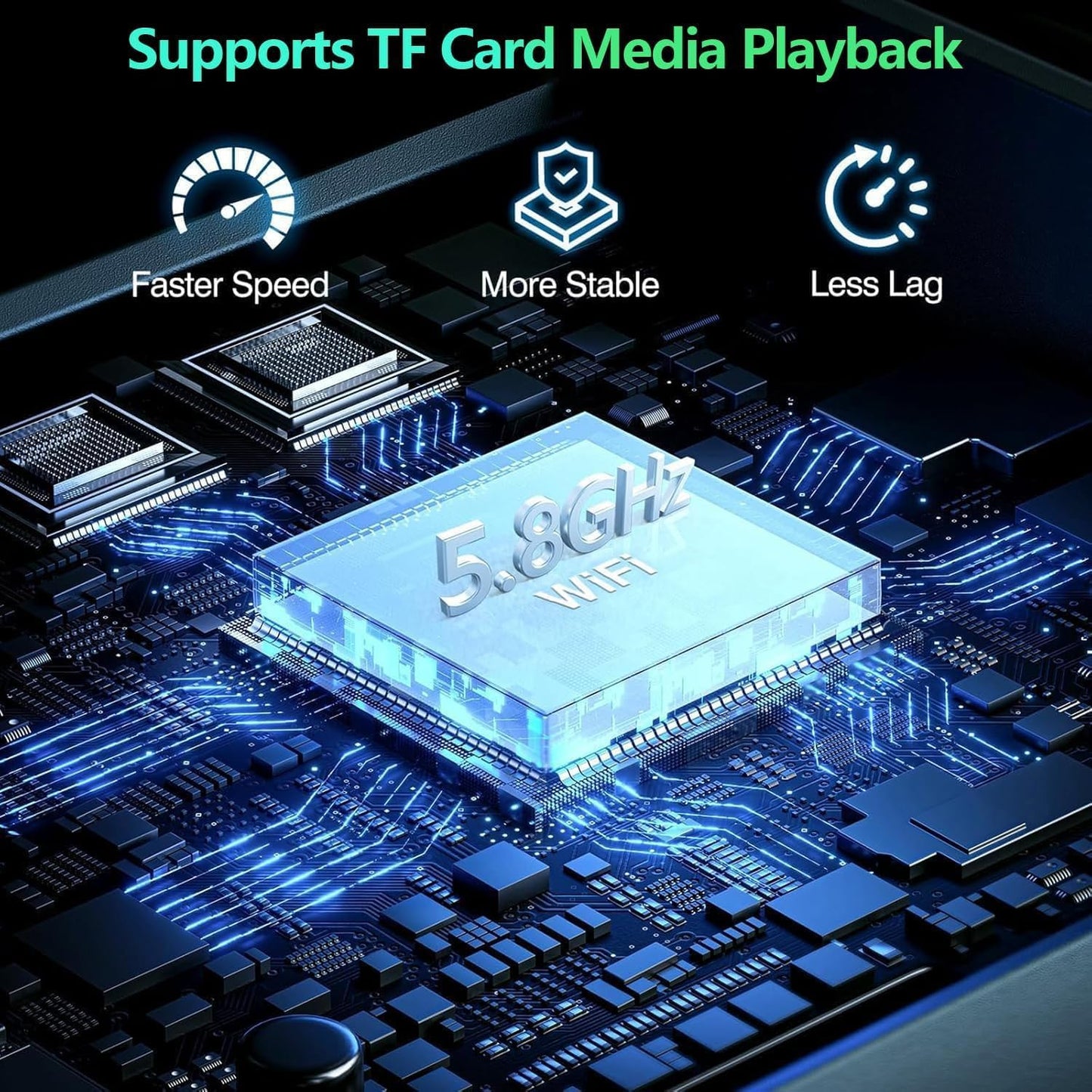 Wireless CarPlay Adapter for Convert Wired to Wireless Car Play Adapter Fast Stable Connection 2025 Upgrade Ai Box Car Play Support Netflix, YouTube, TF Card Plug Connection Cars from 2015 & iOS 10+