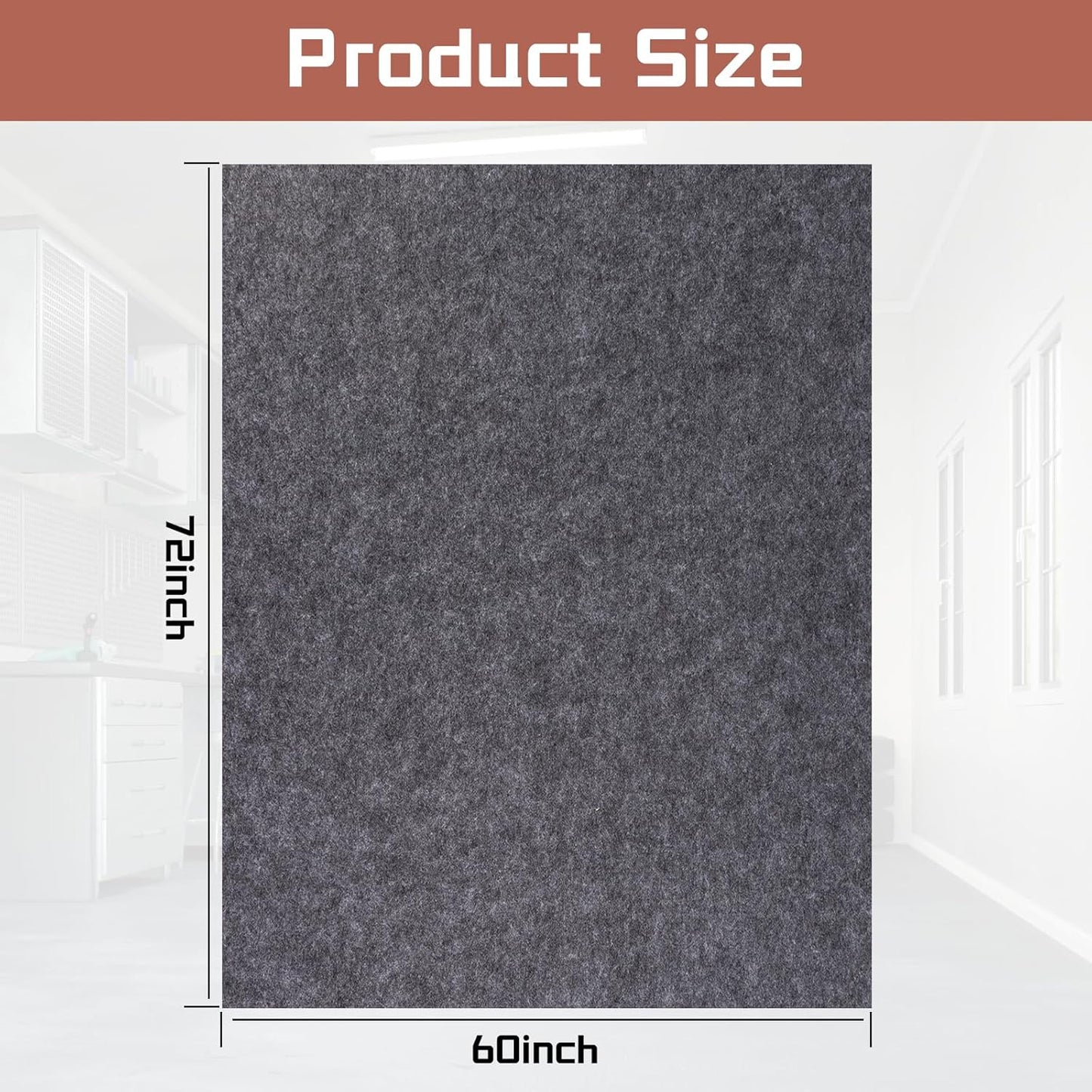 Garage Floor Mats Oil Spill Mat, Premium Absorbent Oil Pad, Waterproof Mats, Reusable, Washable, Protect Garage Floor Surface from Spill & Stain (60" x 72")