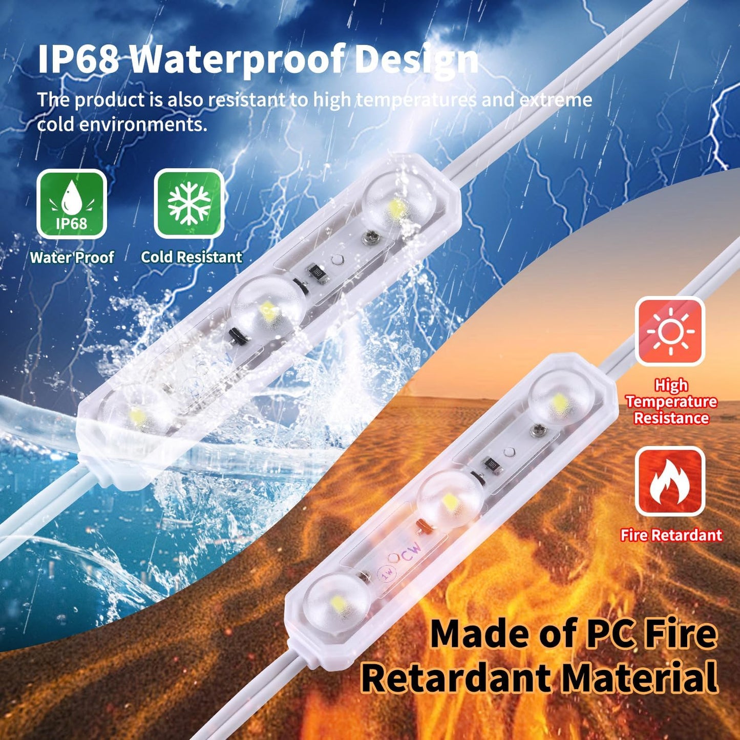 Module Ceiling Lamp for Car Truck Auto Vehicle Caravan Trailers Boat Bus RV Room Cargo White Lighting，6500k 12V 150 LEDs Van Interior Light Kits (50 Modules)