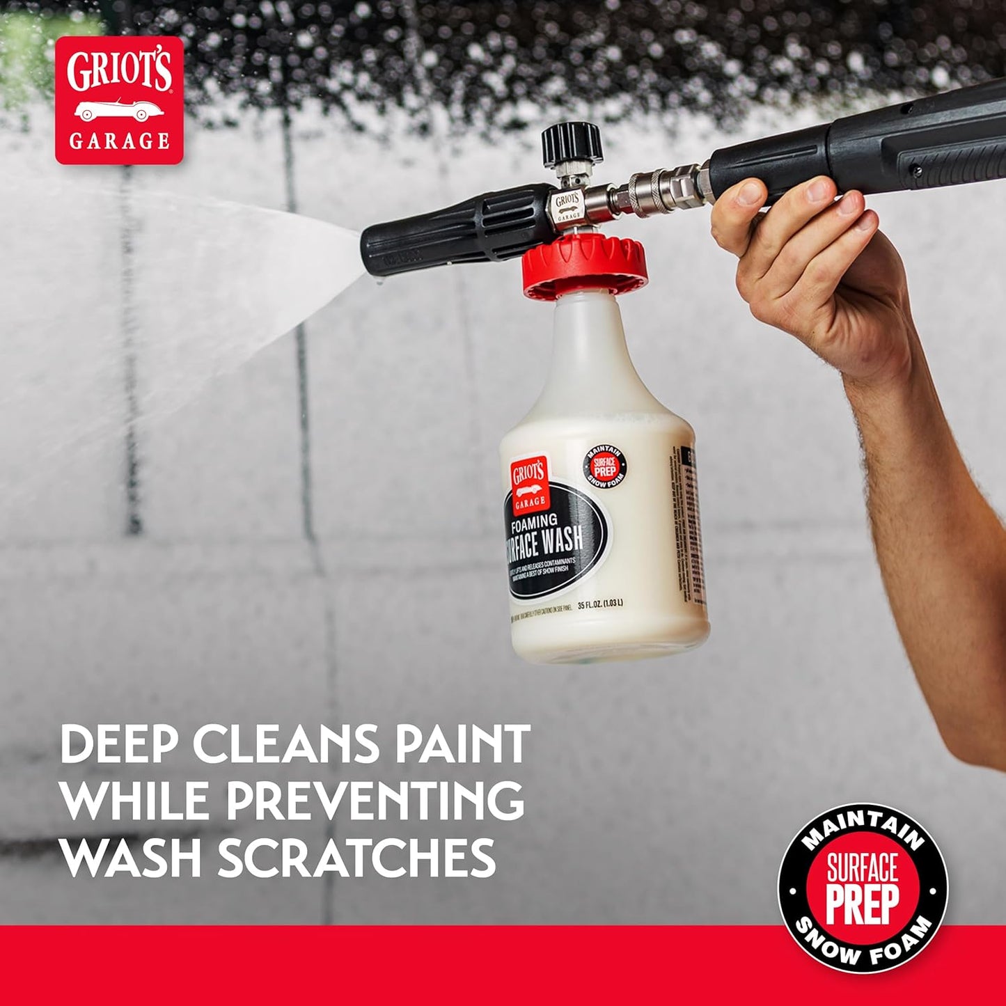 Griot's Garage BOSS Foaming Surface Wash for Car Cleaning and Detailing, Compatible with the BOSS Foam Cannon Auto-Mix System, 35oz
