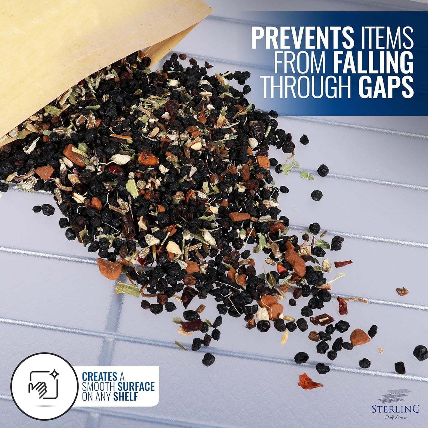 Shelf Liners for Wire Shelf System: Set of 5 in Clear: 24 x 60 inch: Plastic Wire Shelving Shelf Mats