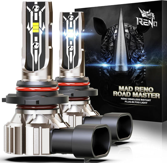 RENO 9005 Bulb, 9005 Fog Lights Bulb, 9005 Light Bulbs Fanless In Line Car Fog Bulb Plug and Play, Pack of 2