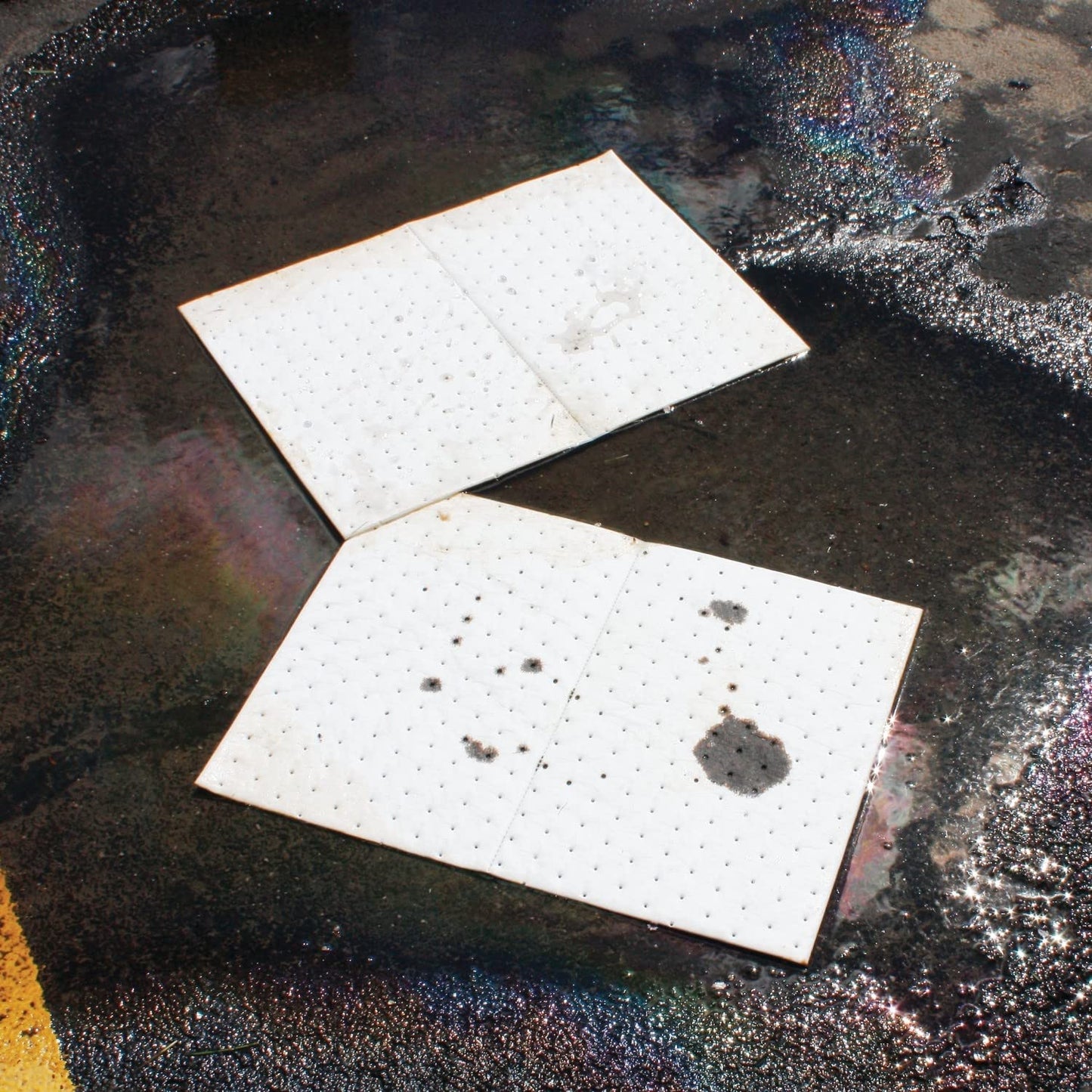 PIG Oil-Only Absorbent Mat Pad | Pack of 100 Mediumweight Oil Pads | Absorbs Oil | 23 oz Absorbency | 20" L x 15" W | MAT455