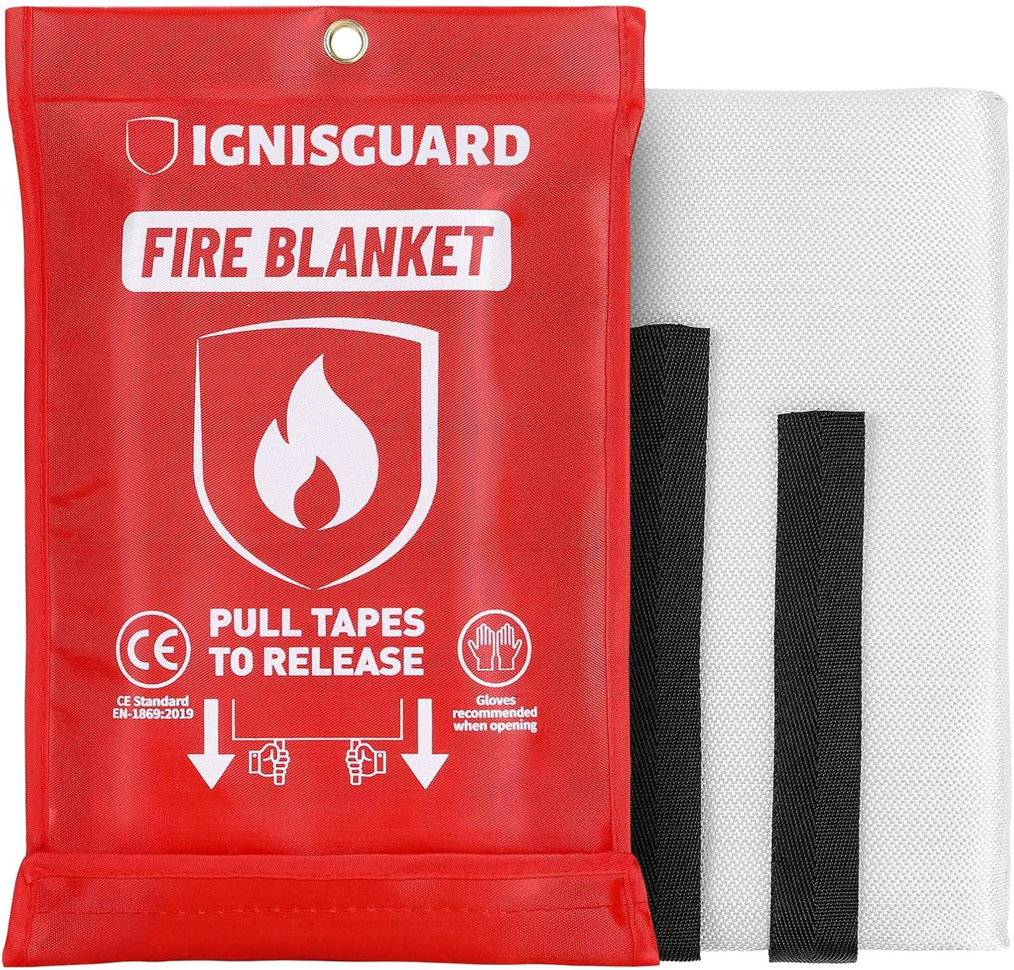 Emergency Fire Blanket for Home and Kitchen, 1-Pack 40"x40", Fiberglass Fire Blankets Emergency for Home BBQ Grill Camping Car Office Warehouse Picnic Fireplace Fireproof Survival Safety
