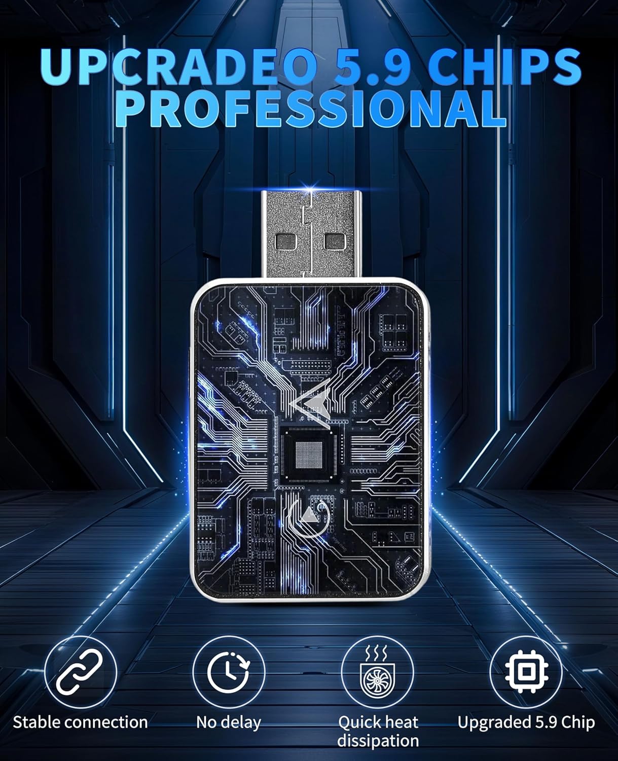 Carplay Wireless Adapter, 2 in1 Carplay & Android Auto 2025 Upgraded Wireless Adapter, Converts Wired to Mini Size Car Play, Fast Auto-Connect, No Latency, Plug and Play, USB A/C