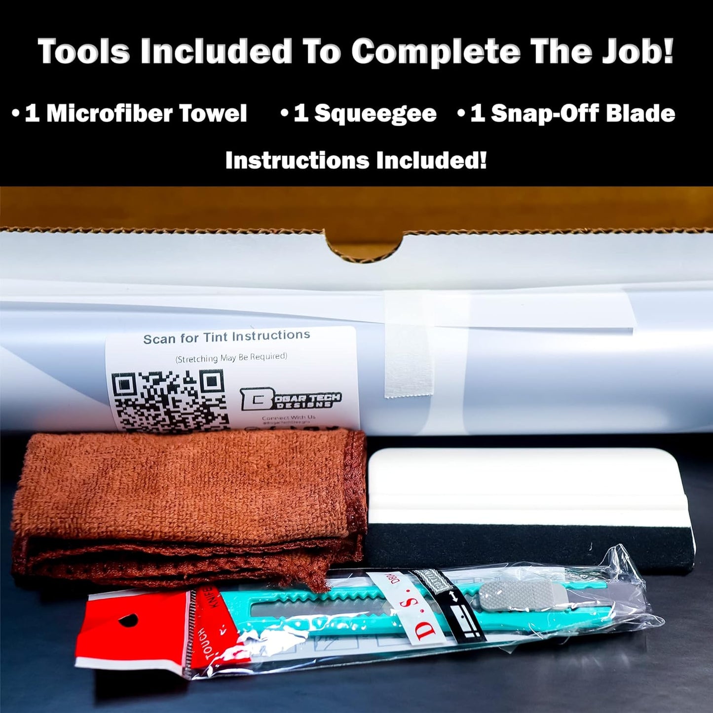 BOGAR TECH DESIGNS Full Headlight Taillight Tint Kit Compatible with Cadillac XT5 2017-2025, Dark Smoke