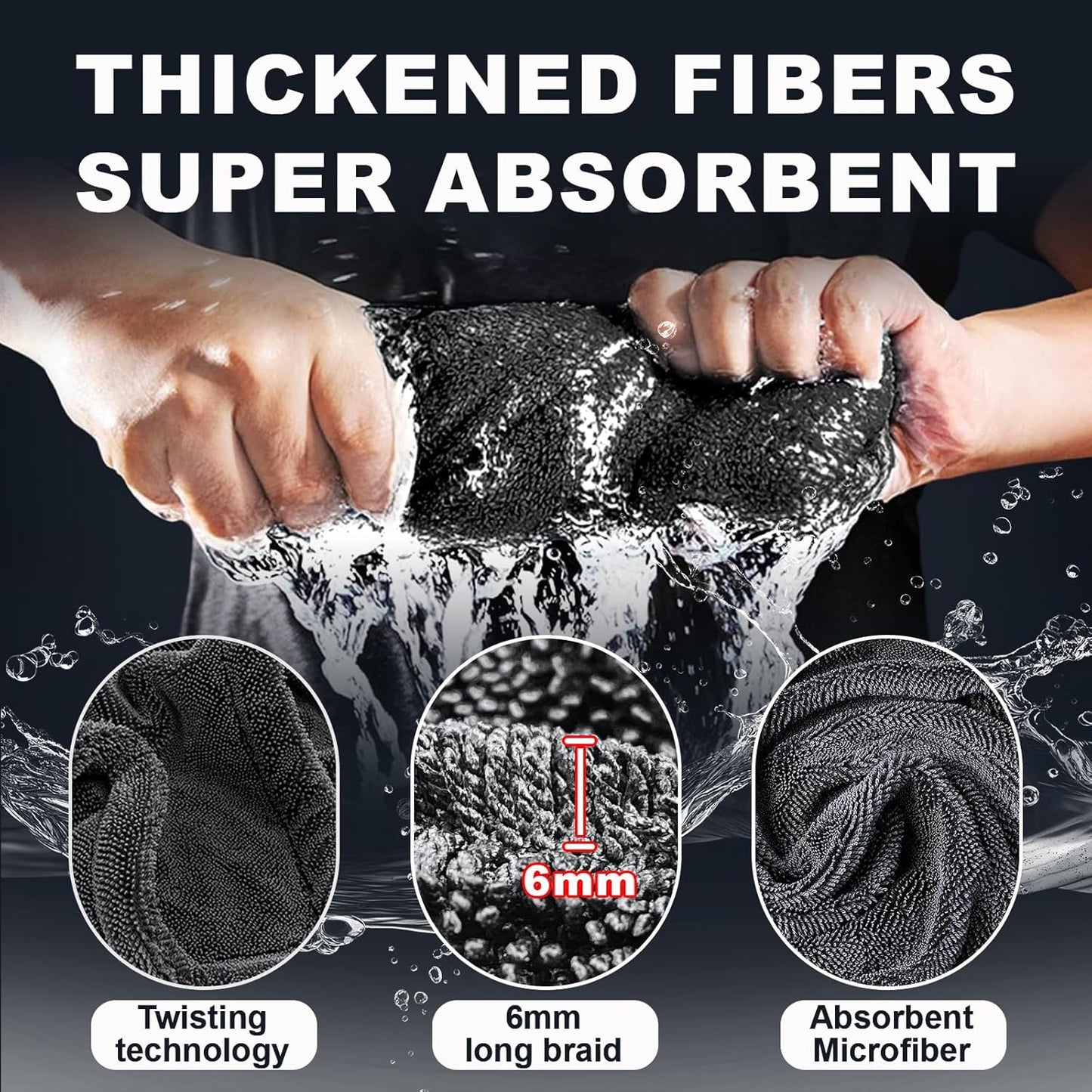 2-Pack Car Drying Towel (28" x 36"),1500 GSM Double Sided Microfiber Towels for Cars,Trucks, SUV.Highly Absorbent,Leaving no Marks,no Shedding,Easy to Clean