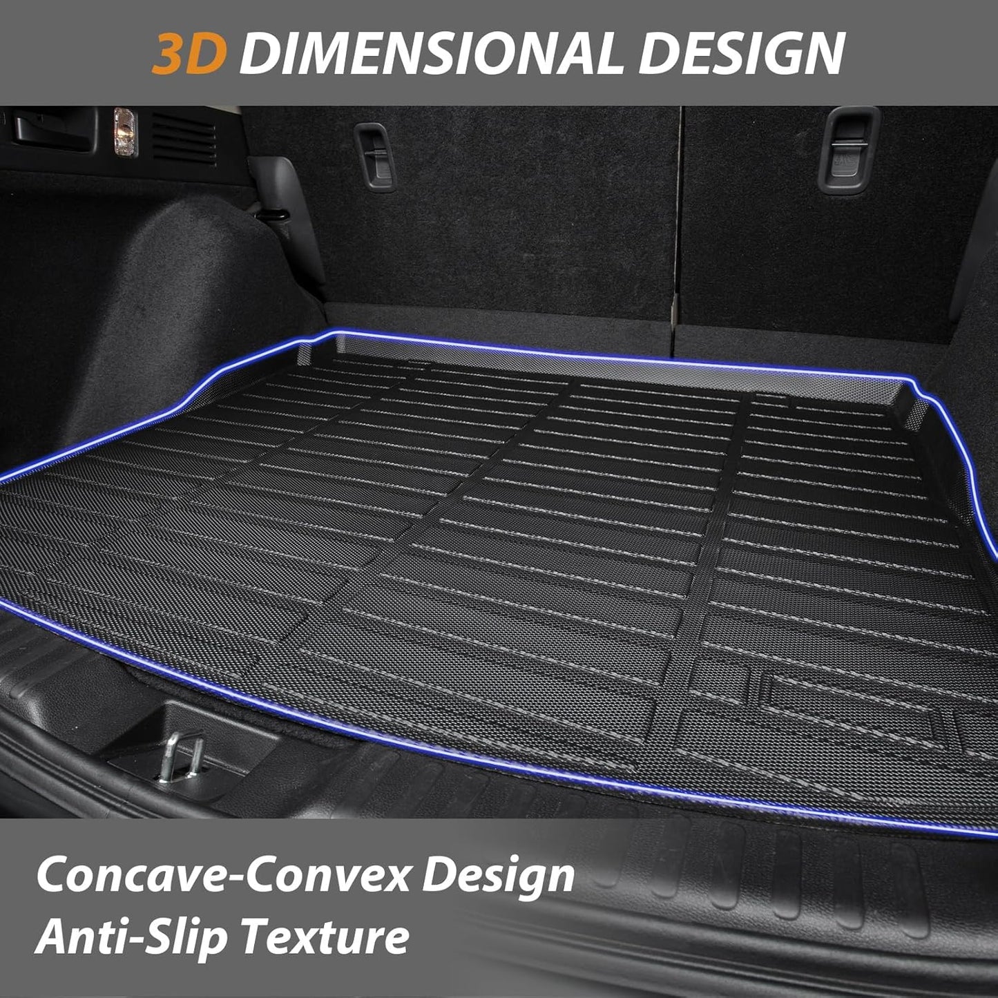 AIPOIL® Floor Mats & Cargo Liner Set for 2016-2024 Mini Clubman All Weather Protection TPE Anti-Slip Automotive Full Set Custom Car Mats Accessories - Black